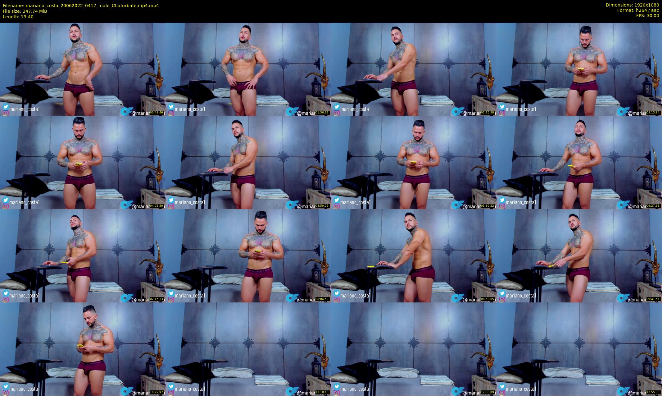 mariano_costa — 14 minute Chaturbate male cam show recording, 1080p, Jun 20, 2022