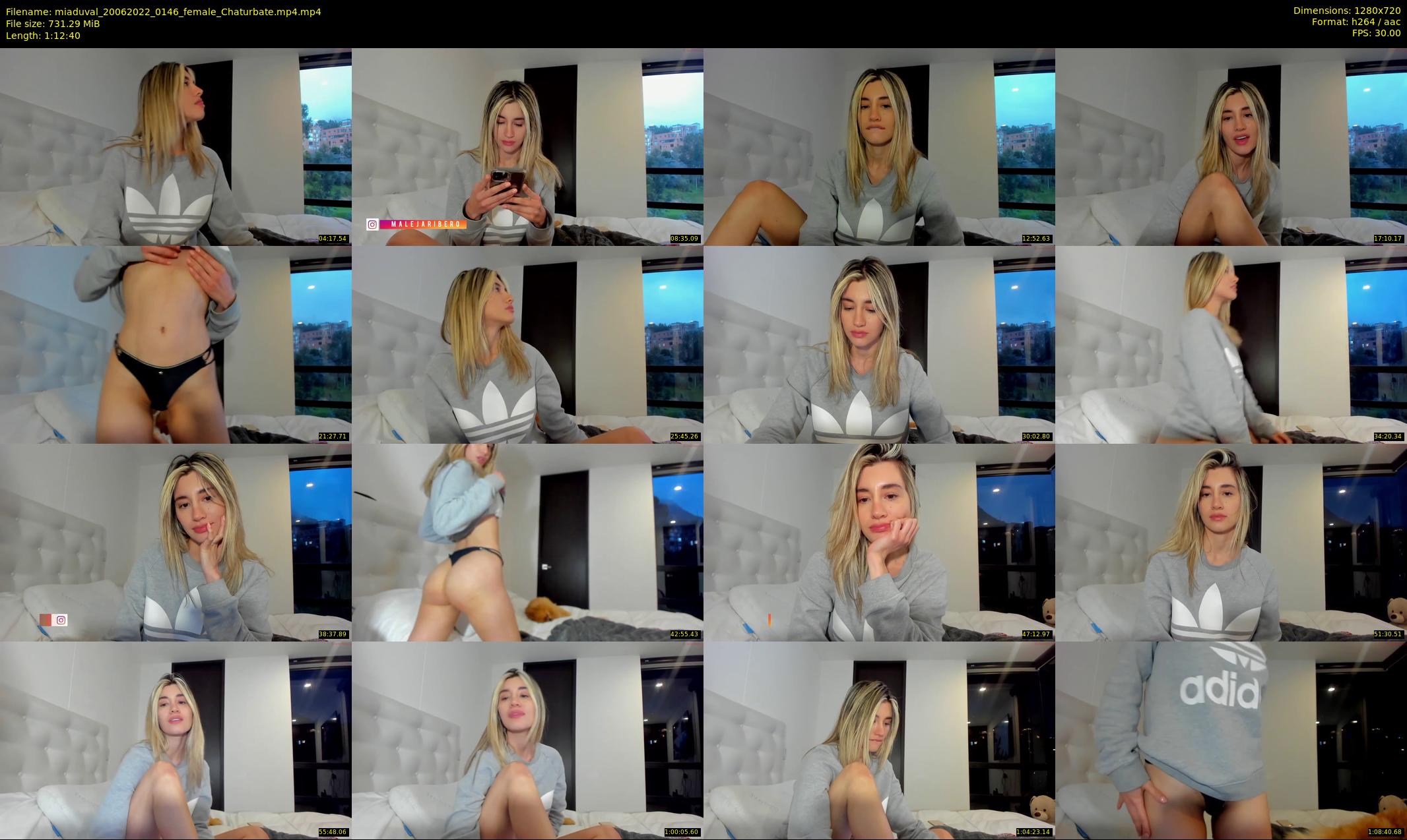miaduval — 73 minute Chaturbate female cam show recording, 720p, Jun 20, 2022