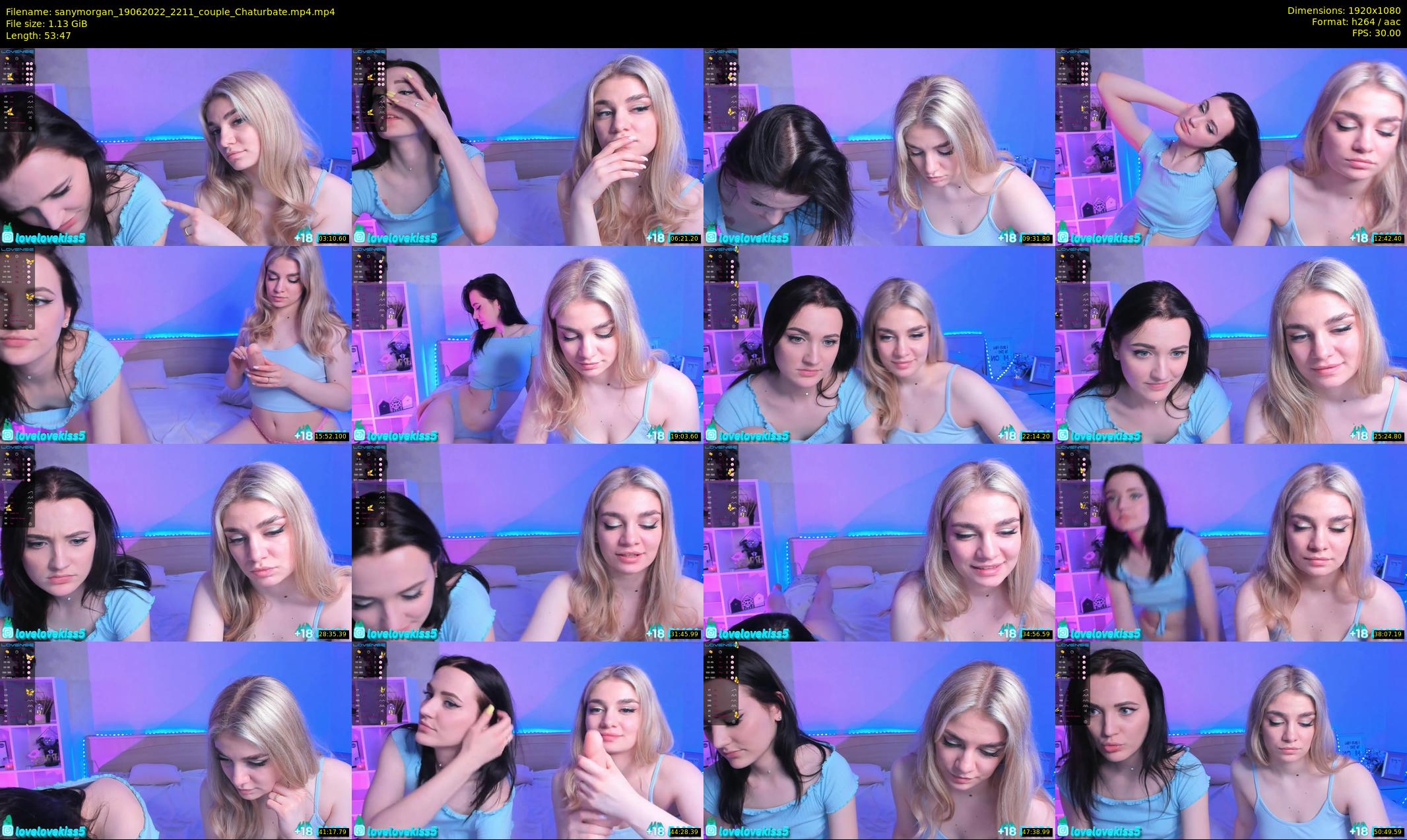 sanymorgan — 54 minute Chaturbate couple cam show recording, 1080p, Jun 19, 2022