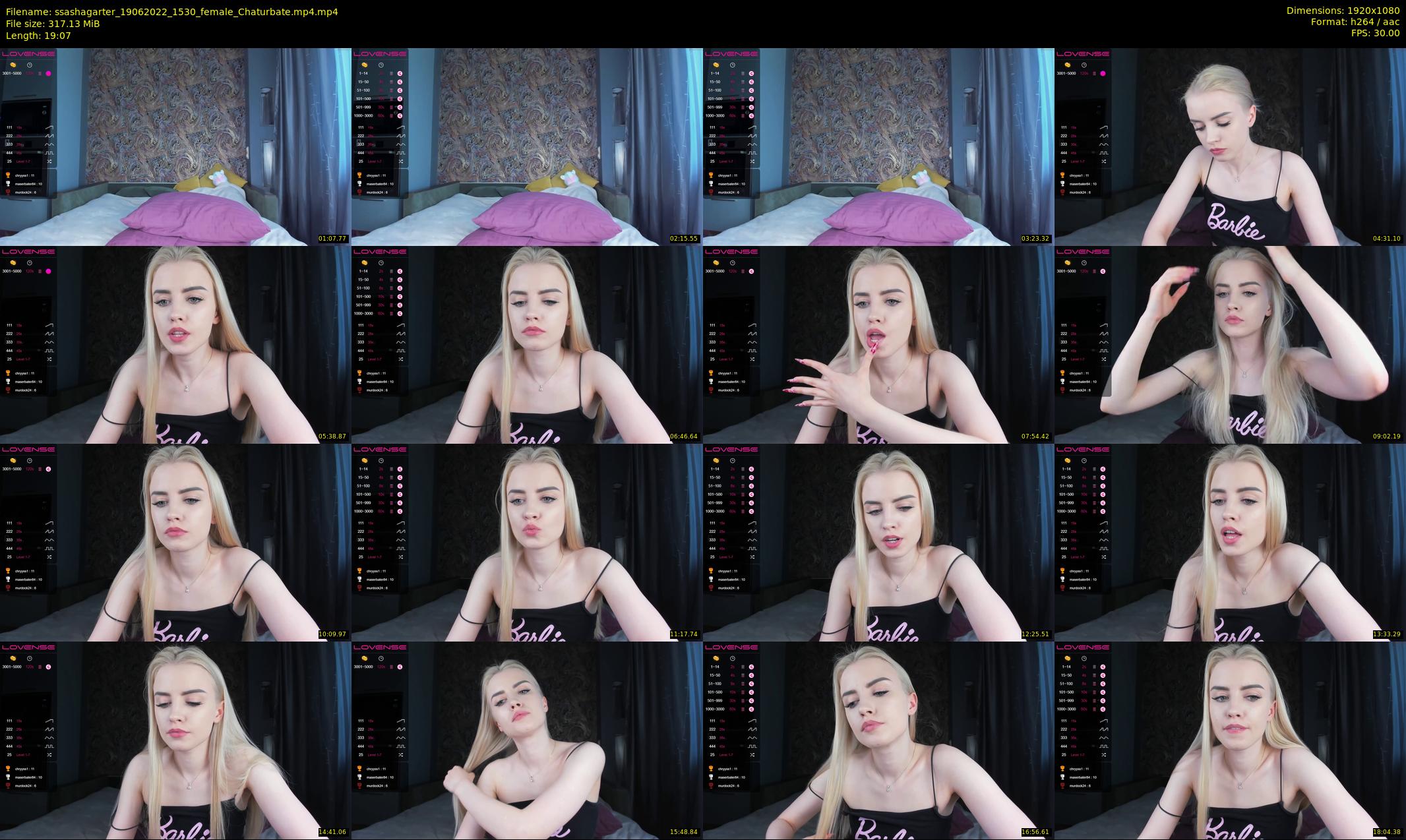 ssashagarter — 20 minute Chaturbate female cam show recording, 1080p, Jun 19, 2022