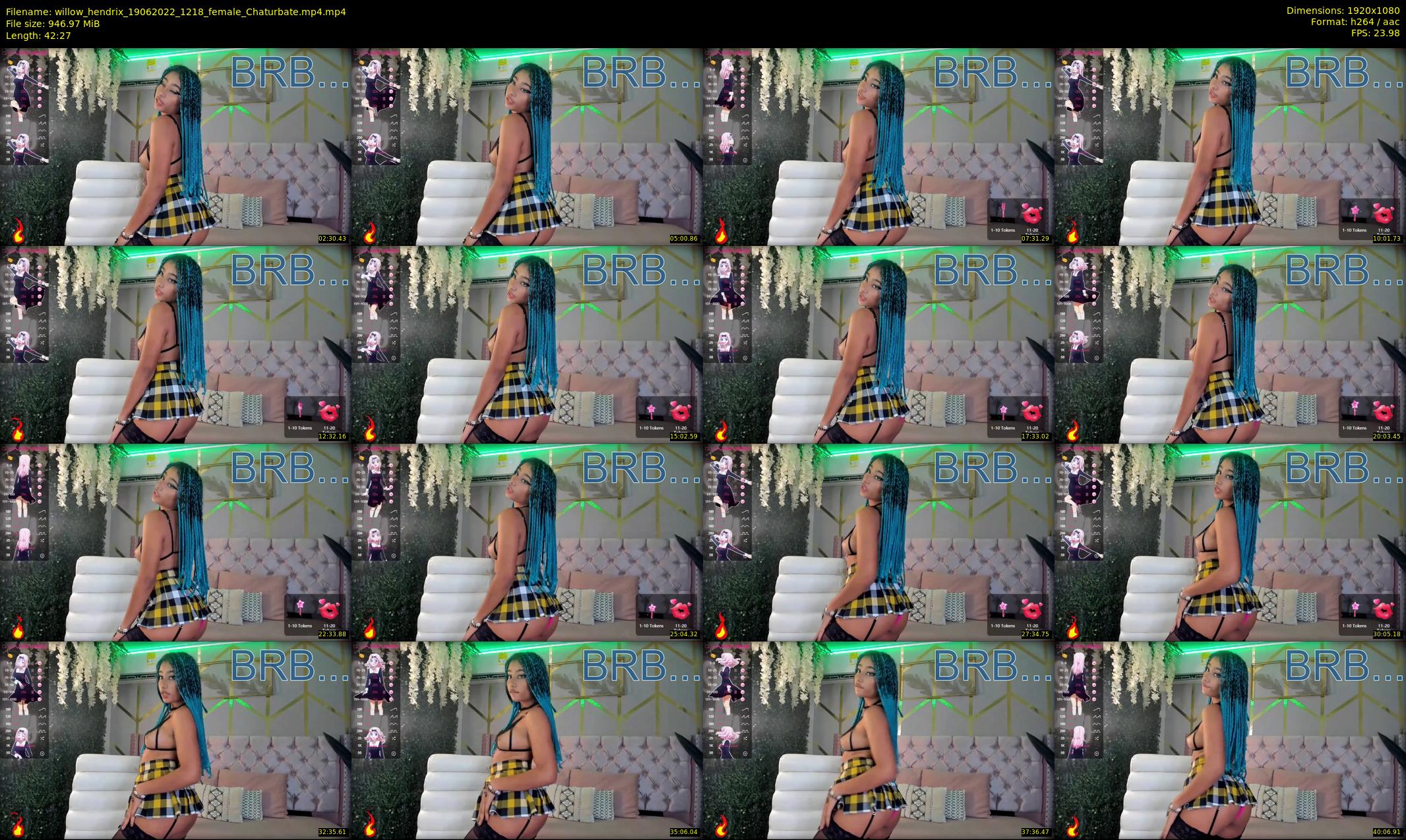 willow_hendrix — 43 minute Chaturbate female cam show recording, 1080p, Jun 19, 2022
