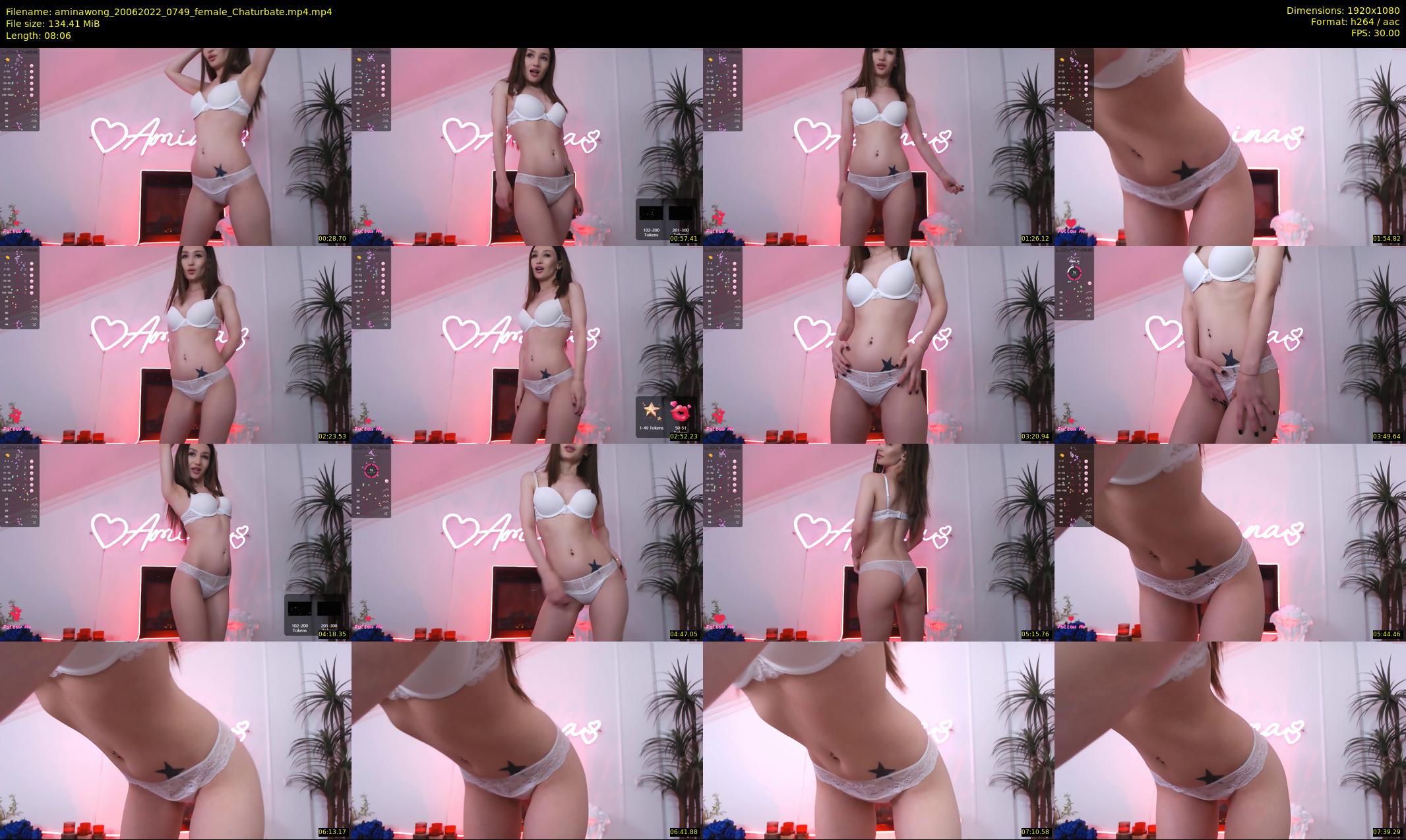 aminawong — 9 minute Chaturbate female cam show recording, 1080p, Jun 20, 2022
