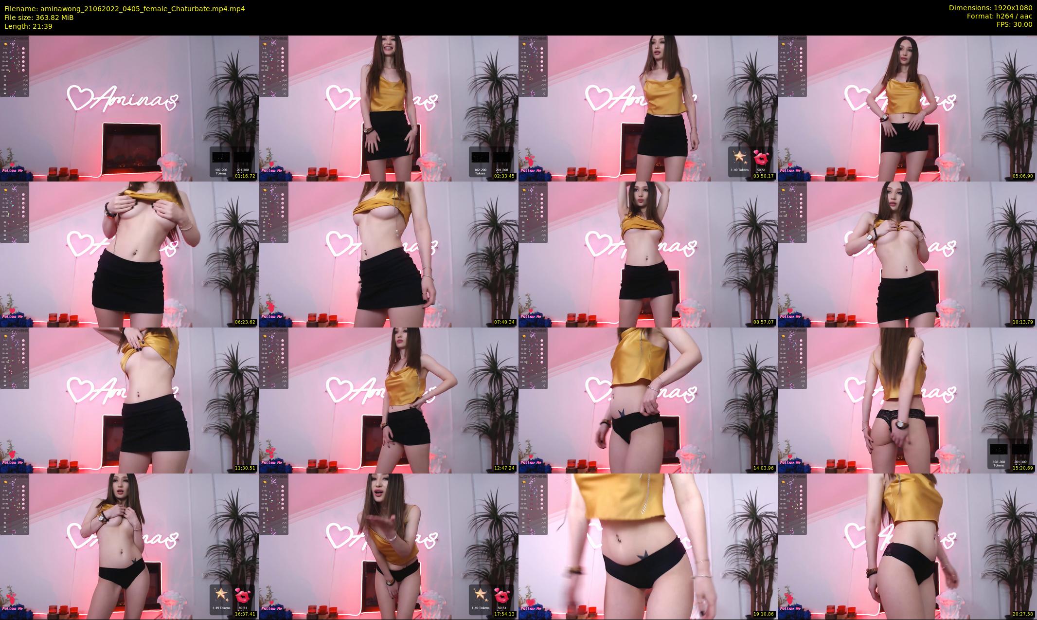 aminawong — 22 minute Chaturbate female cam show recording, 1080p, Jun 21, 2022