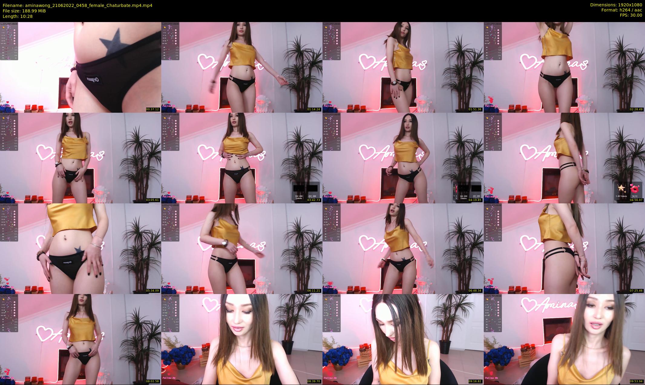 aminawong — 11 minute Chaturbate female cam show recording, 1080p, Jun 21, 2022
