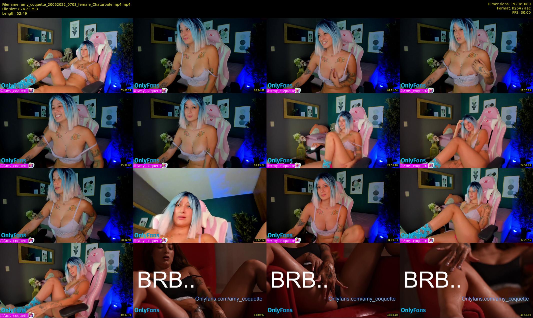 amy_coquette — 53 minute Chaturbate female cam show recording, 1080p, Jun 20, 2022
