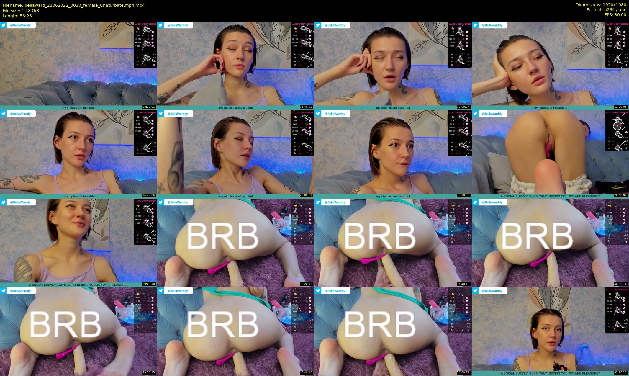 bellaward — 57 minute Chaturbate female cam show recording, 1080p, Jun 21, 2022
