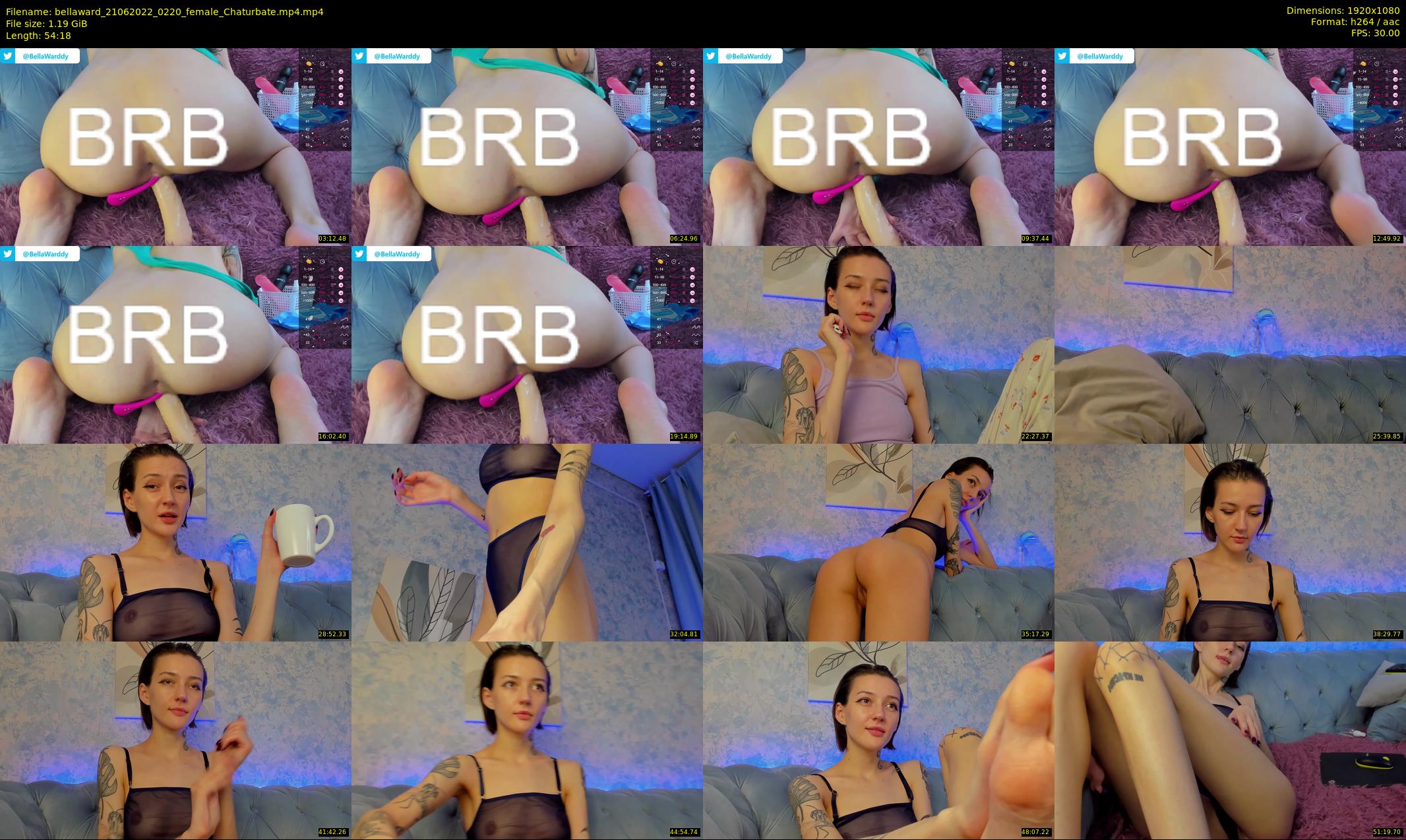 bellaward — 55 minute Chaturbate female cam show recording, 1080p, Jun 21, 2022