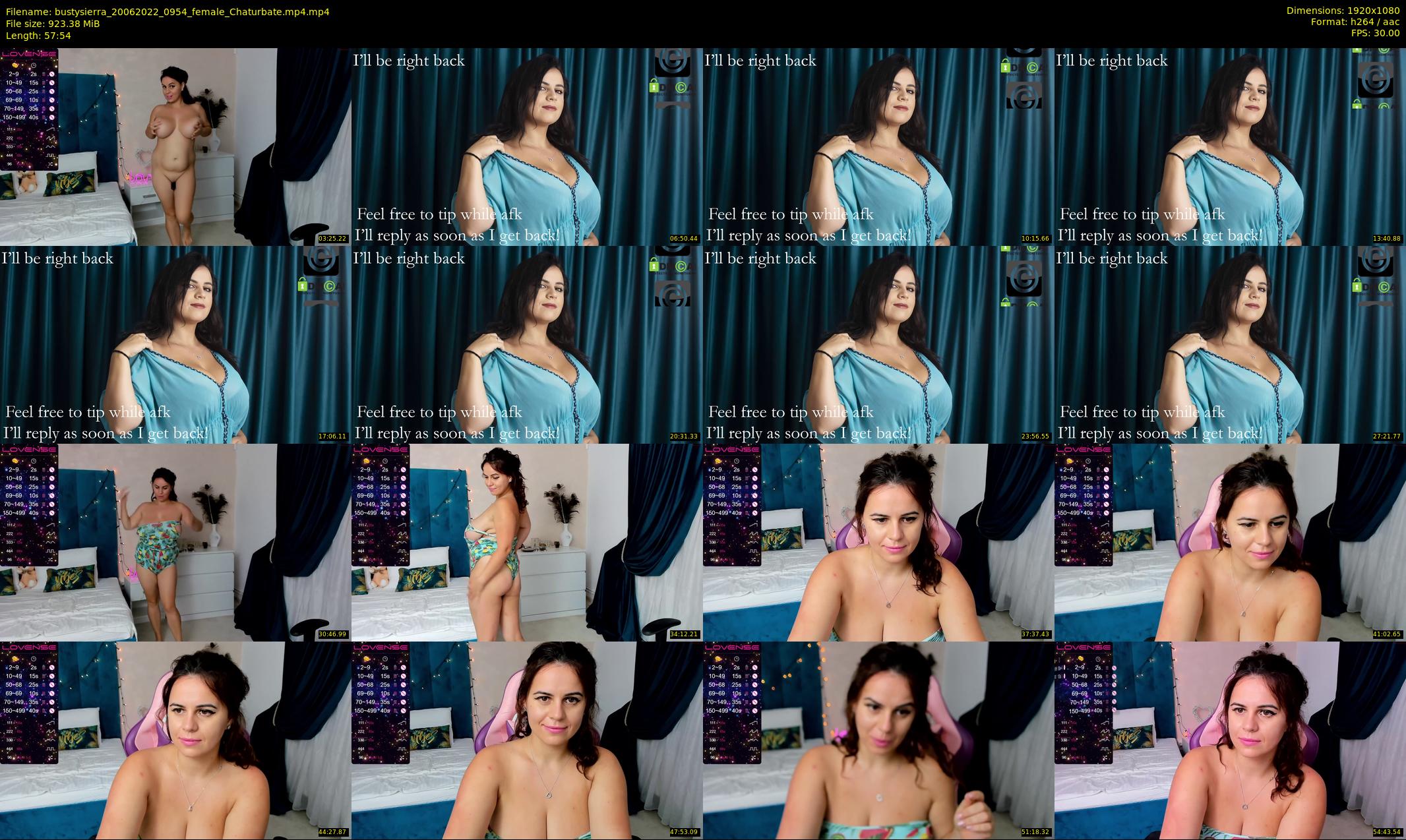 bustysierra — 58 minute Chaturbate female cam show recording, 1080p, Jun 20, 2022