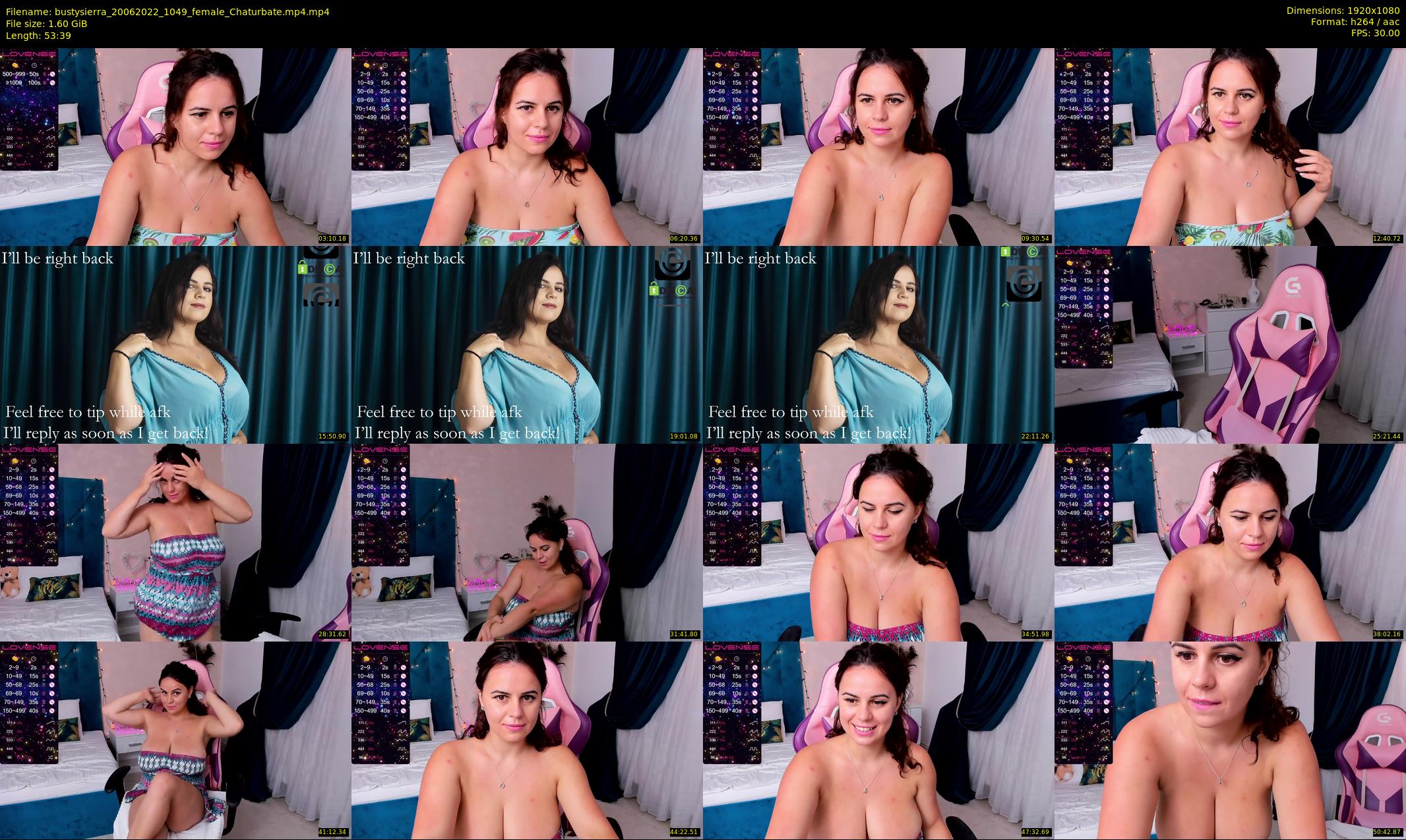 bustysierra — 54 minute Chaturbate female cam show recording, 1080p, Jun 20, 2022