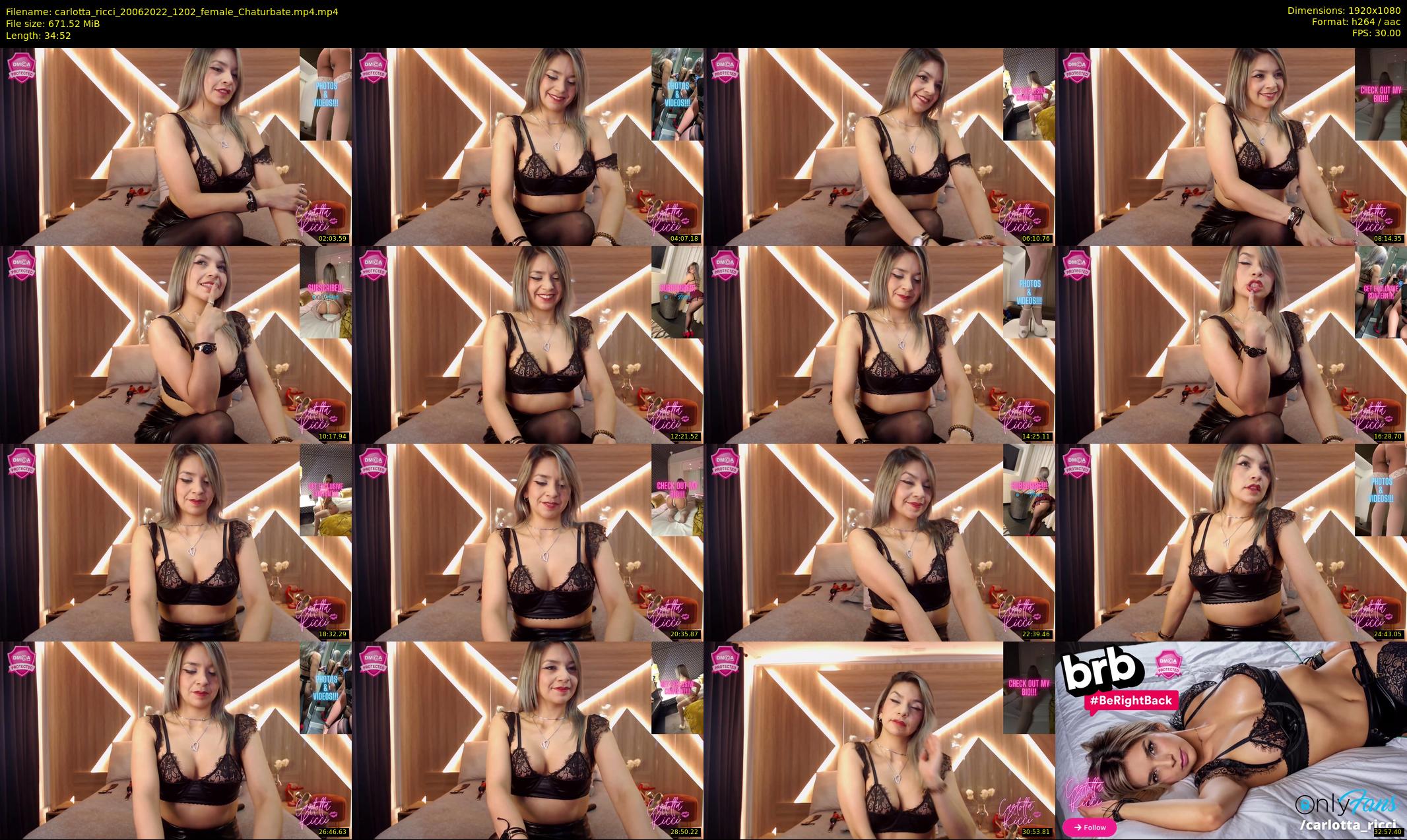 carlotta_ricci — 35 minute Chaturbate female cam show recording, 1080p, Jun 20, 2022