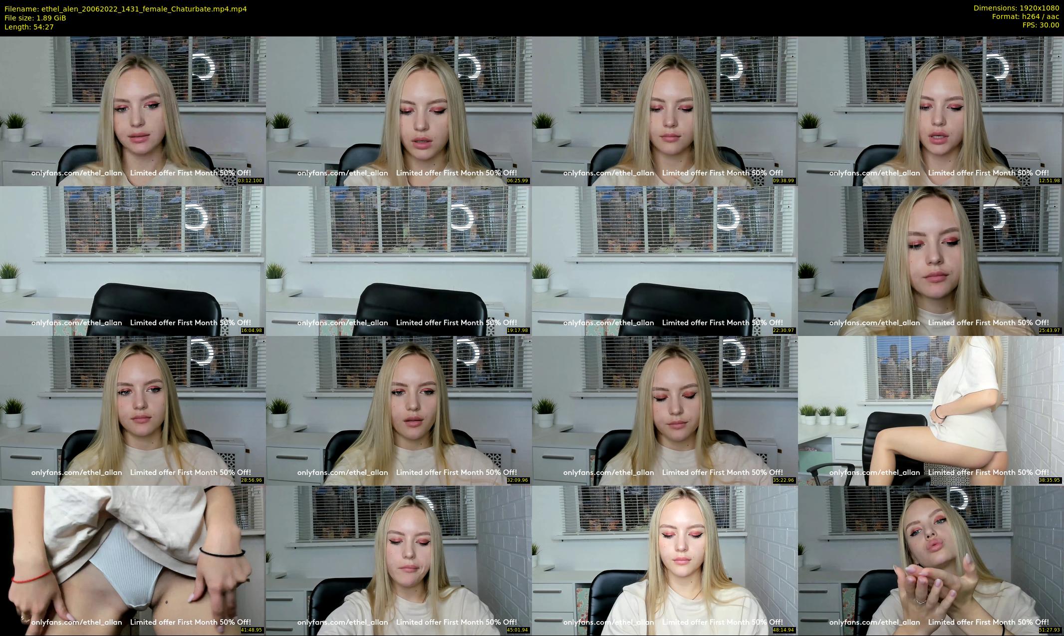 ethel_alen — 55 minute Chaturbate female cam show recording, 1080p, Jun 20, 2022