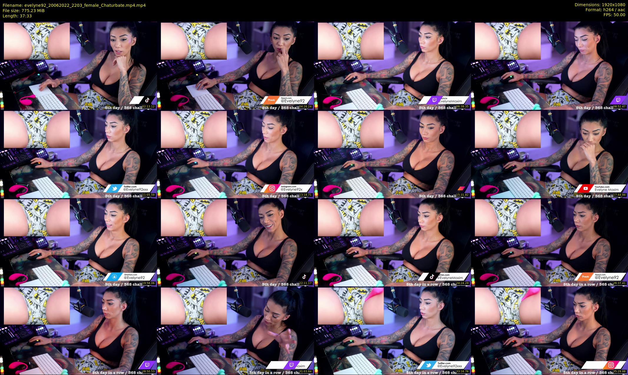 evelyne92 — 38 minute Chaturbate female cam show recording, 1080p, Jun 20, 2022