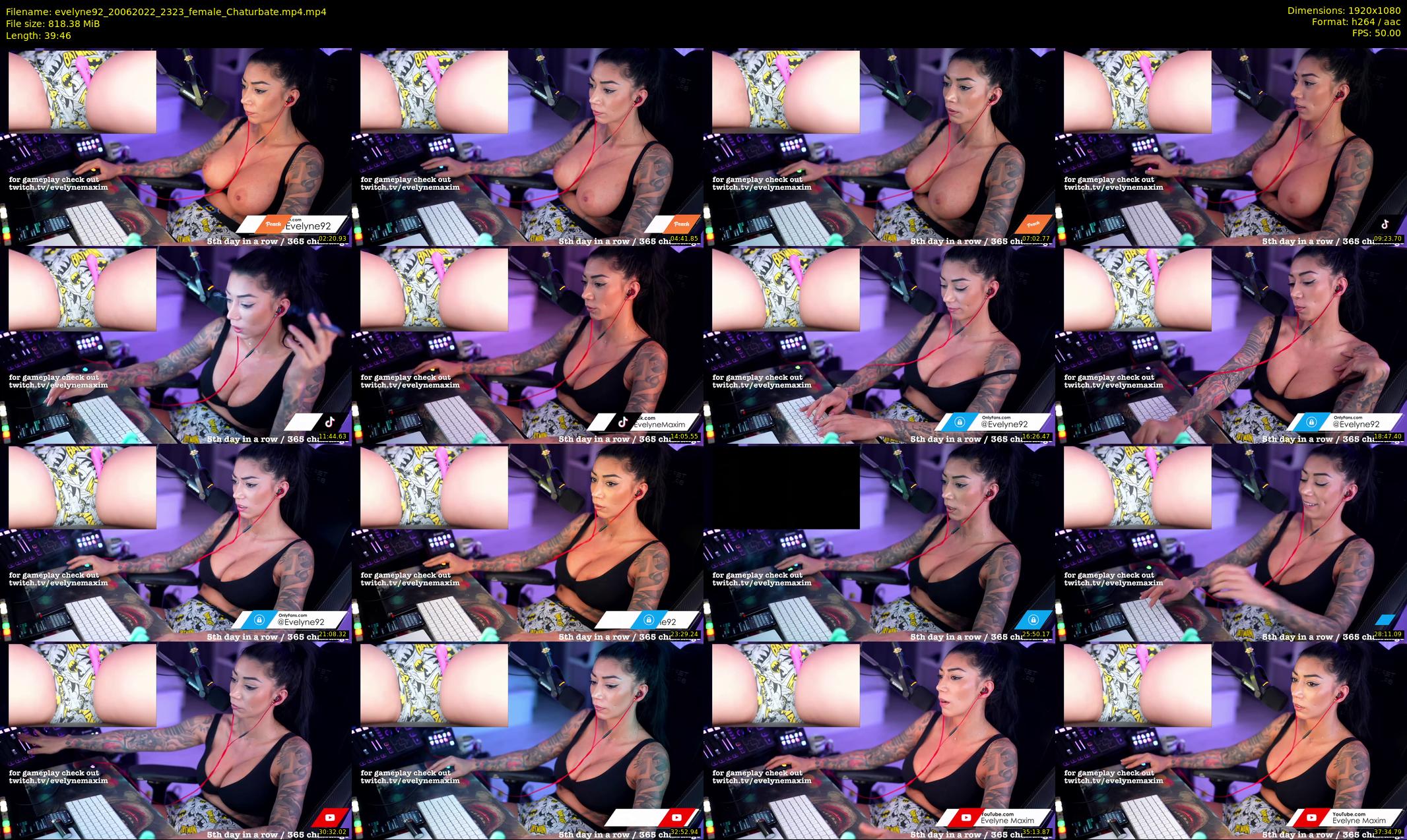 evelyne92 — 40 minute Chaturbate female cam show recording, 1080p, Jun 20, 2022