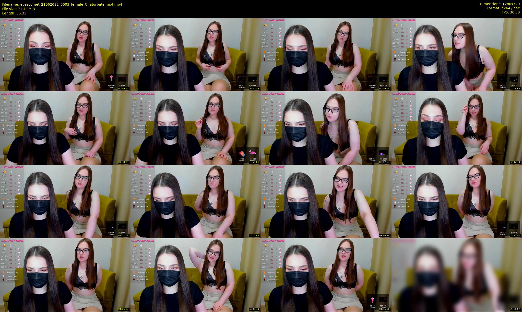 eyescomet — 6 minute Chaturbate female cam show recording, 720p, Jun 21, 2022