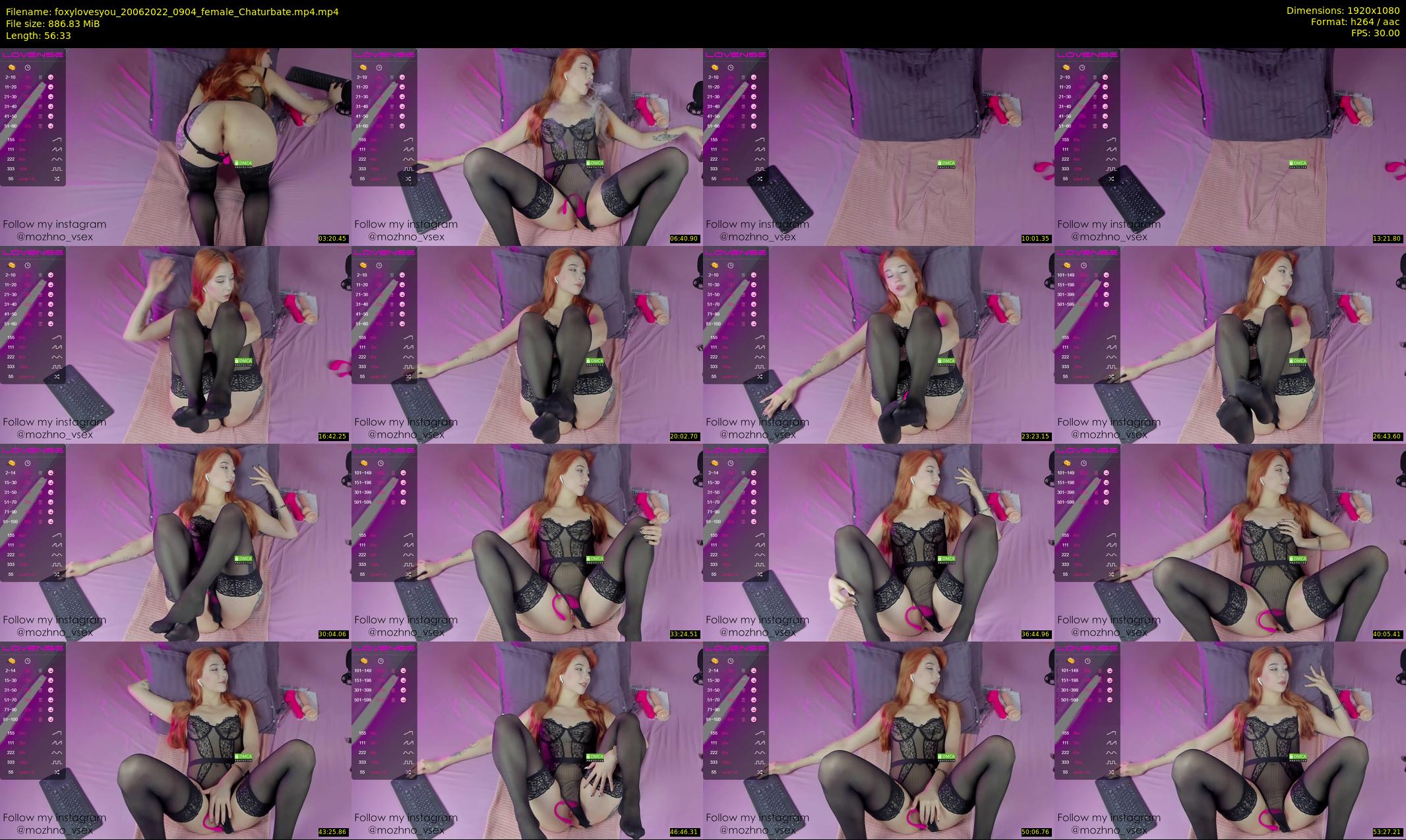 foxylovesyou — 57 minute Chaturbate female cam show recording, 1080p, Jun 20, 2022