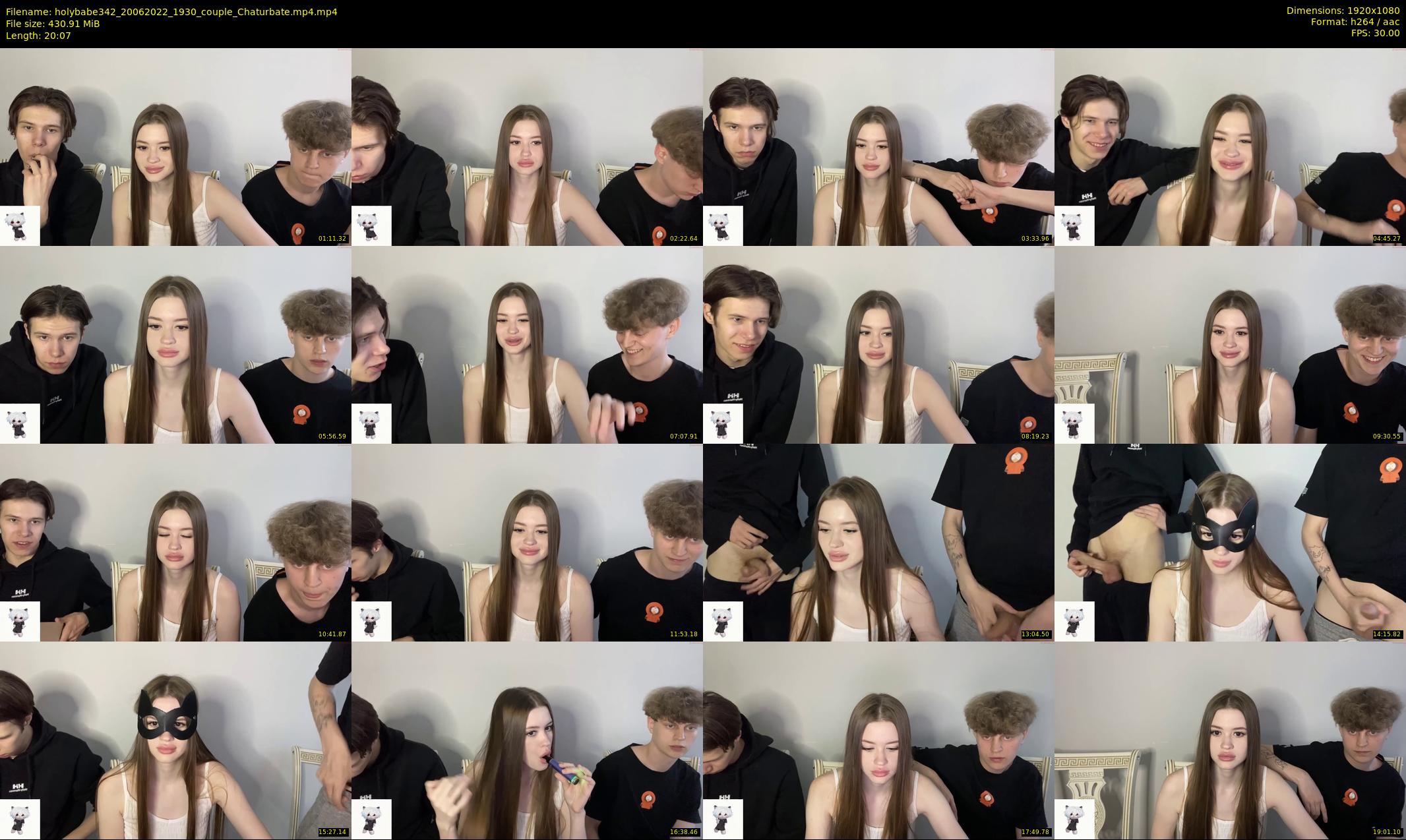 holybabe342 — 21 minute Chaturbate couple cam show recording, 1080p, Jun 20, 2022
