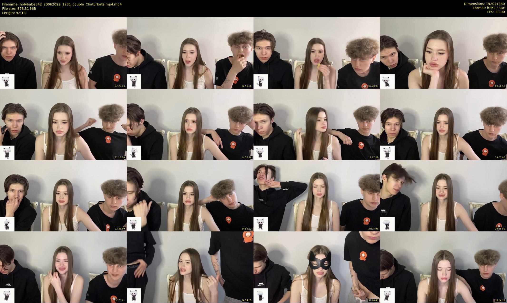 holybabe342 — 43 minute Chaturbate couple cam show recording, 1080p, Jun 20, 2022