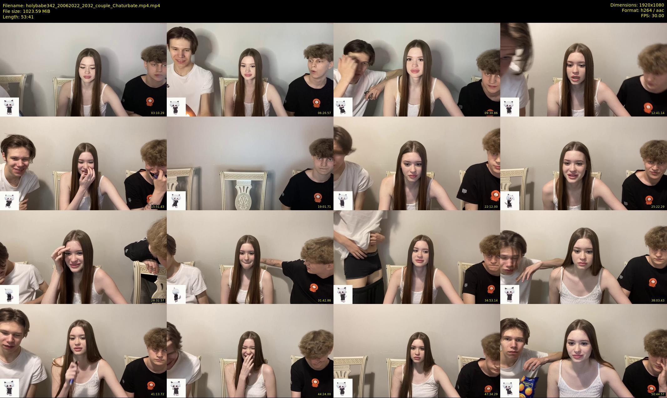 holybabe342 — 54 minute Chaturbate couple cam show recording, 1080p, Jun 20, 2022