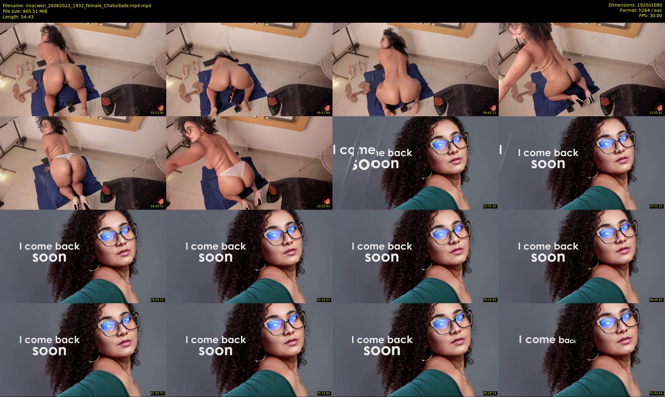 imacwen — 55 minute Chaturbate female cam show recording, 1080p, Jun 20, 2022