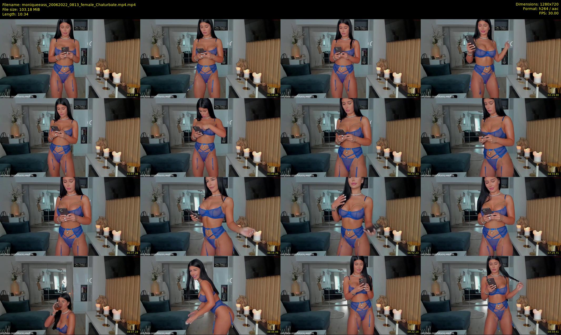 moniqueeass — 11 minute Chaturbate female cam show recording, 720p, Jun 20, 2022