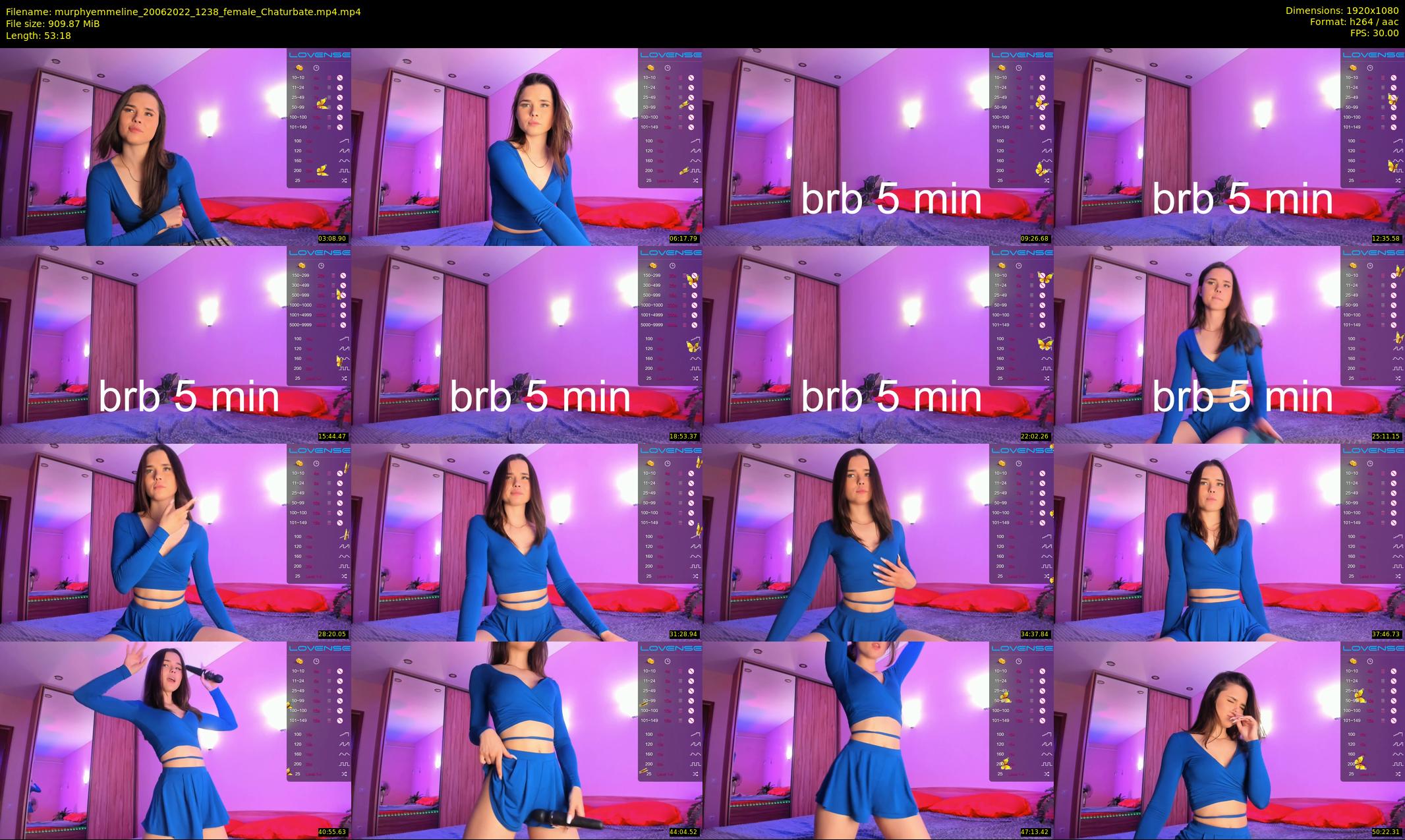 murphyemmeline — 54 minute Chaturbate female cam show recording, 1080p, Jun 20, 2022