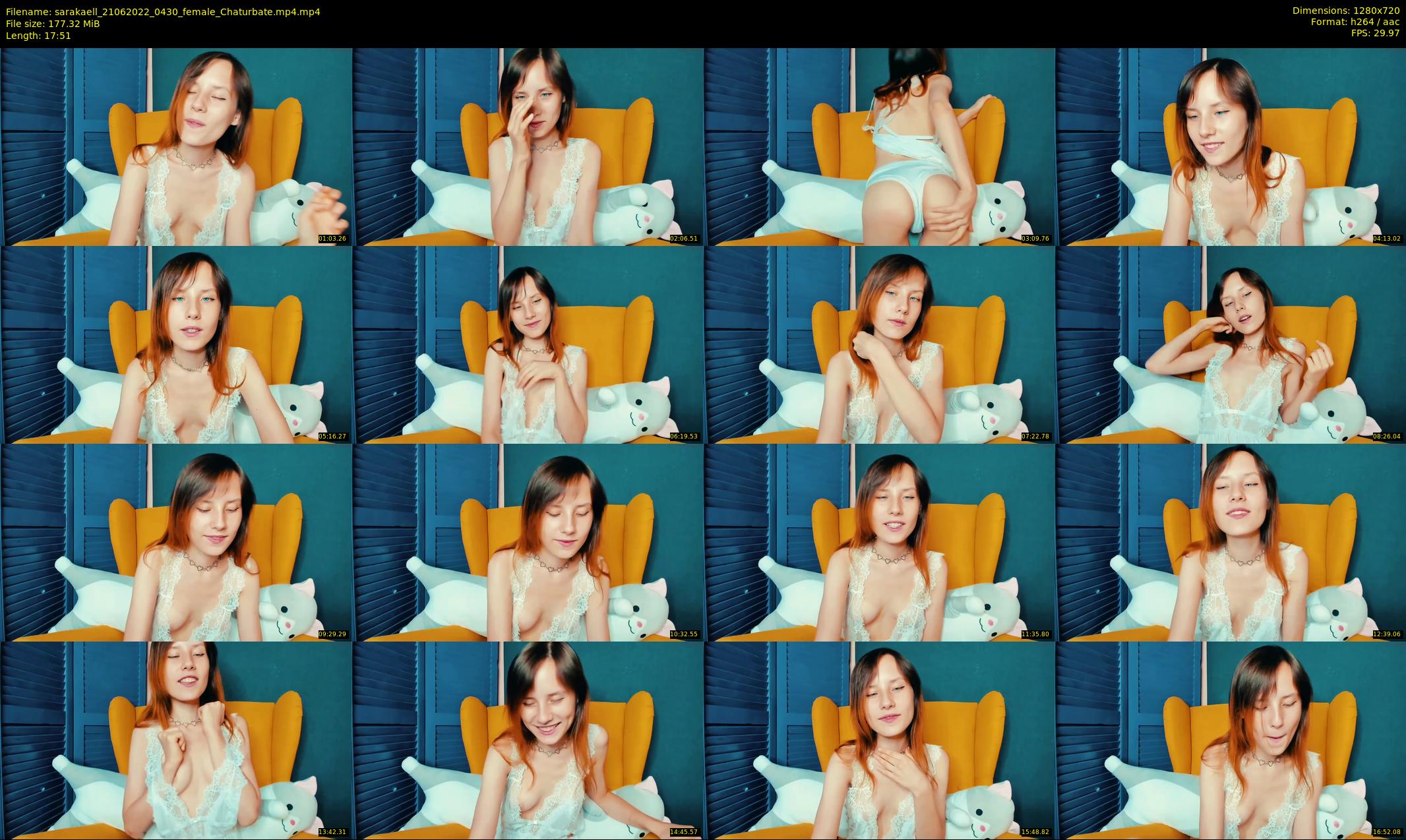 sarakaell — 18 minute Chaturbate female cam show recording, 720p, Jun 21, 2022