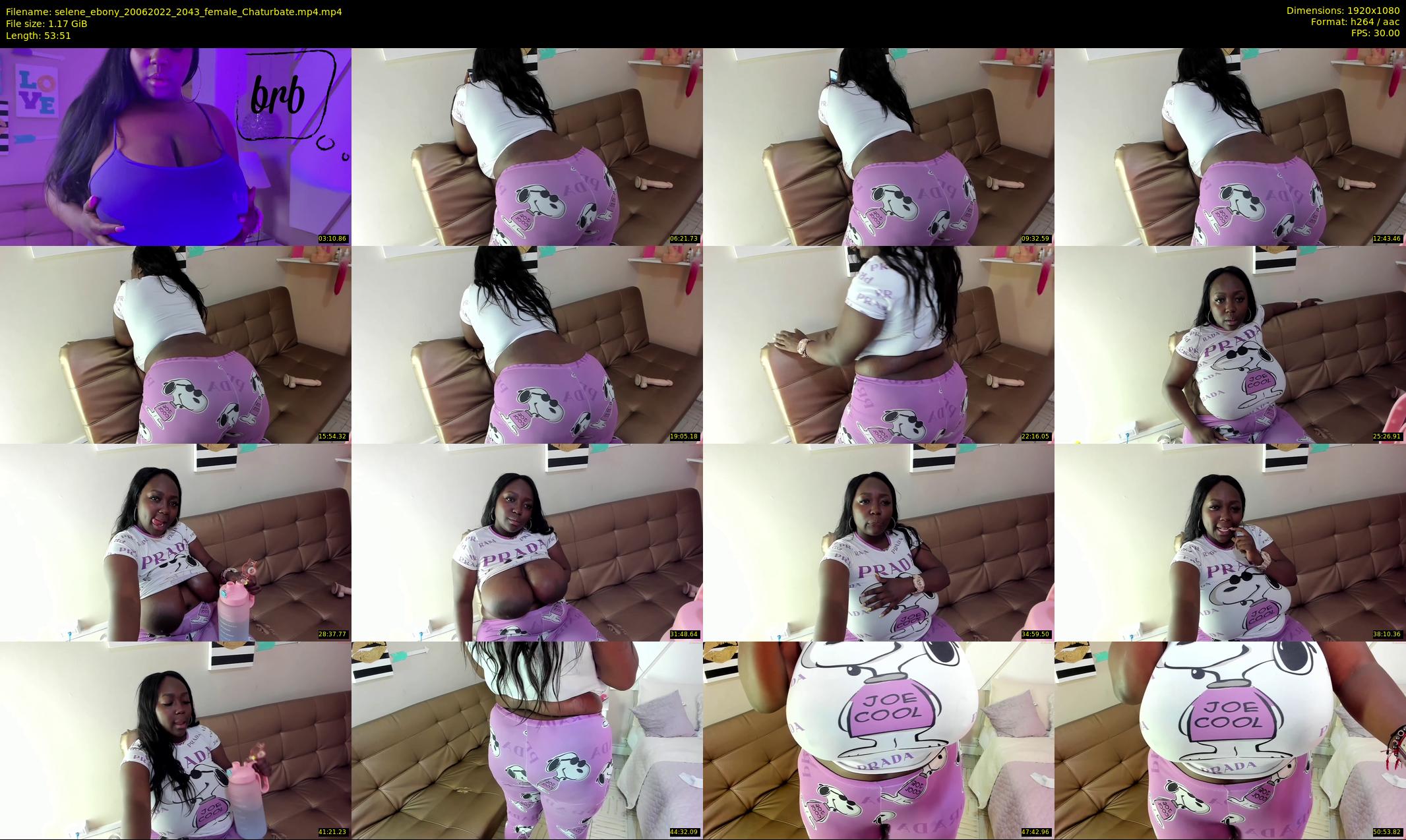 selene_ebony — 54 minute Chaturbate female cam show recording, 1080p, Jun 20, 2022