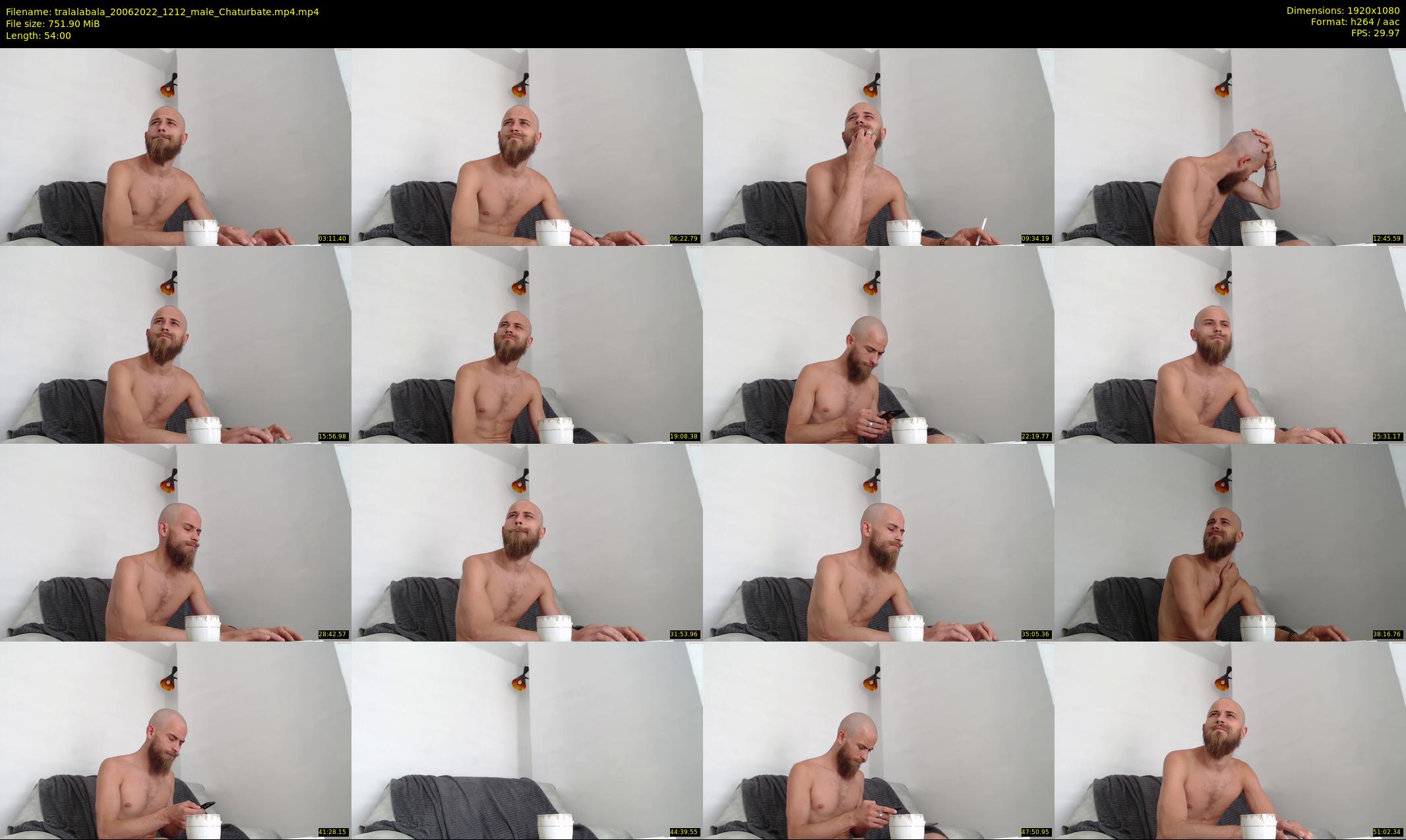 tralalabala — 54 minute Chaturbate male cam show recording, 1080p, Jun 20, 2022