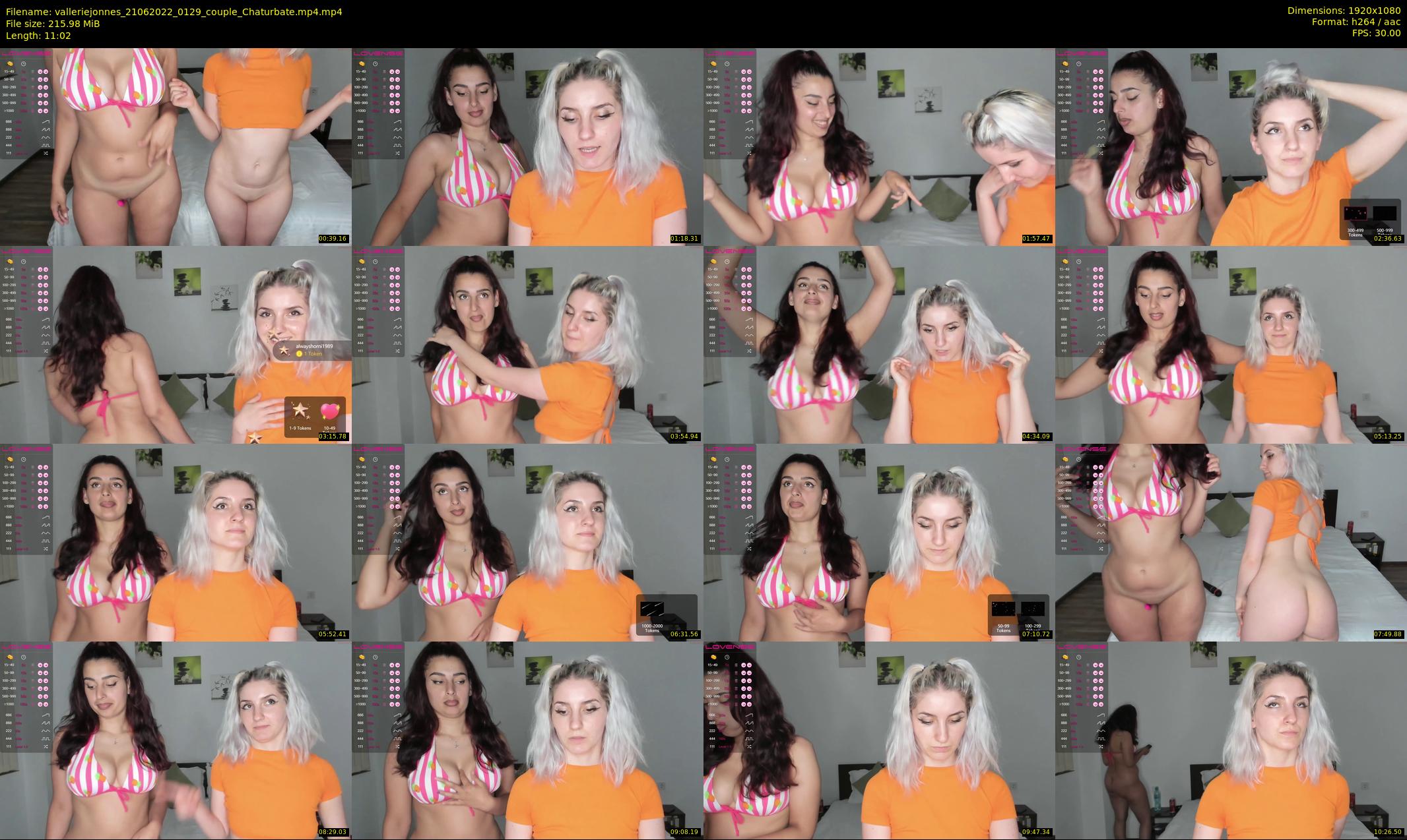 valleriejonnes — 12 minute Chaturbate female cam show recording, 1080p, Jun 21, 2022