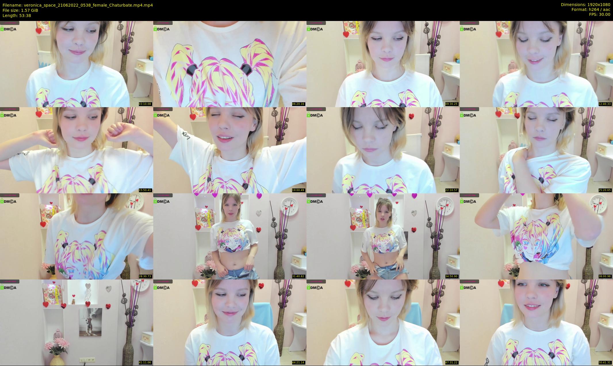 veronica_space — 54 minute Chaturbate female cam show recording, 1080p, Jun 21, 2022