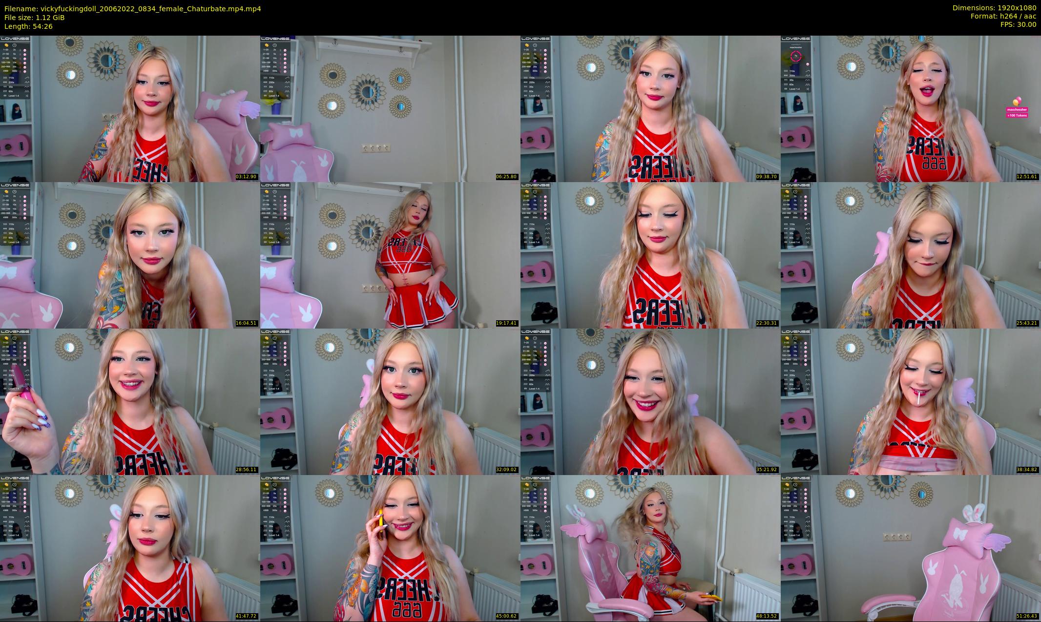 vickyfuckingdoll — 55 minute Chaturbate female cam show recording, 1080p, Jun 20, 2022