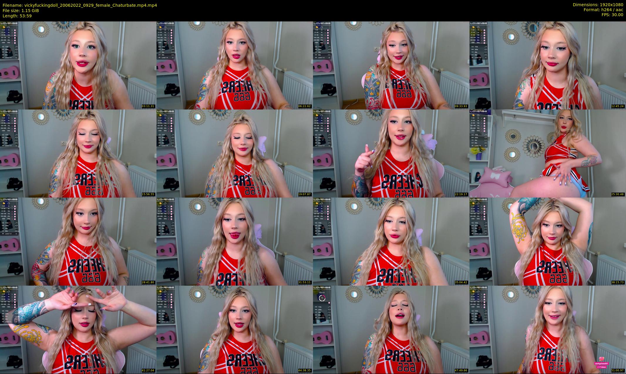 vickyfuckingdoll — 54 minute Chaturbate female cam show recording, 1080p, Jun 20, 2022