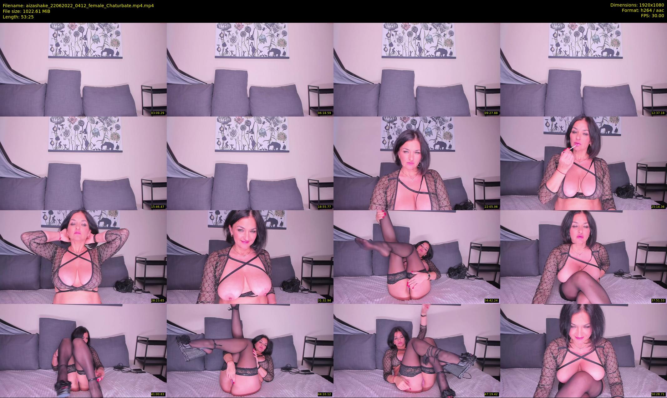 aizashake — 54 minute Chaturbate female cam show recording, 1080p, Jun 22, 2022
