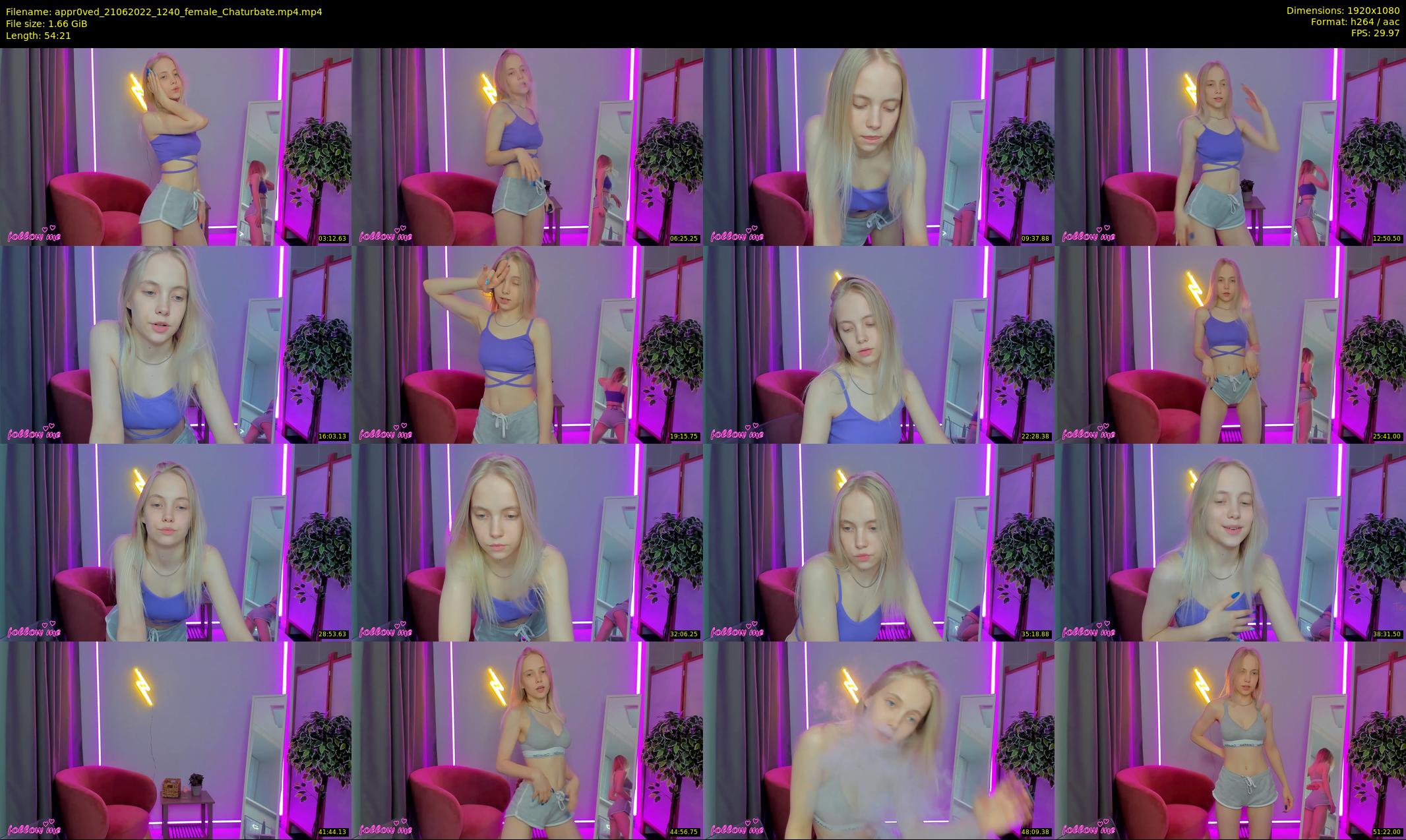 appr0ved — 55 minute Chaturbate female cam show recording, 1080p, Jun 21, 2022