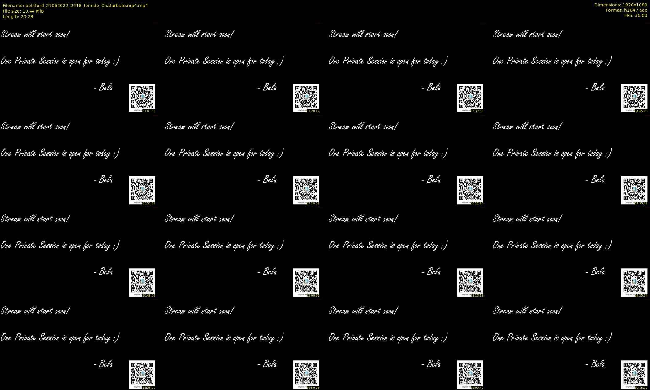 belaford — 21 minute Chaturbate female cam show recording, 1080p, Jun 21, 2022