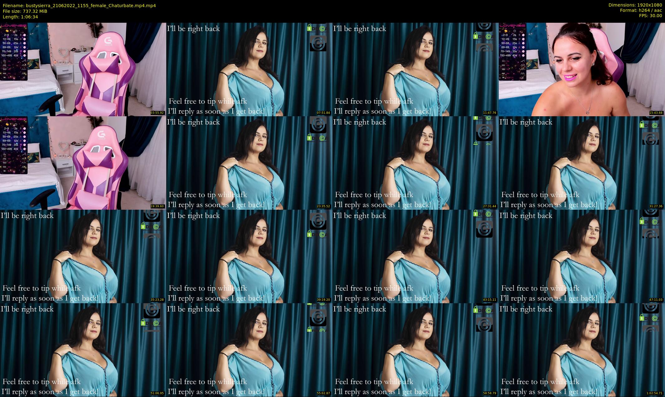 bustysierra — 67 minute Chaturbate female cam show recording, 1080p, Jun 21, 2022