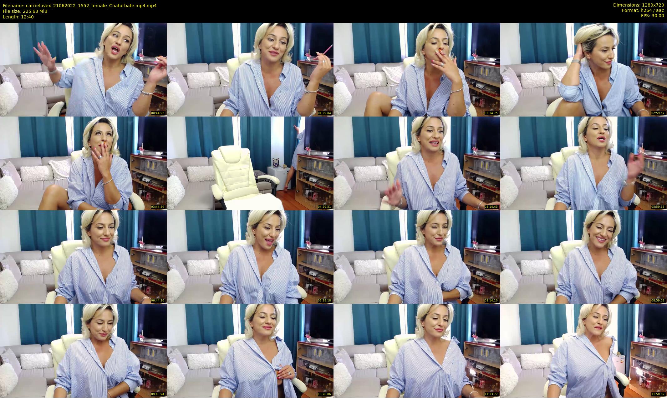 carrielovex — 13 minute Chaturbate female cam show recording, 720p, Jun 21, 2022