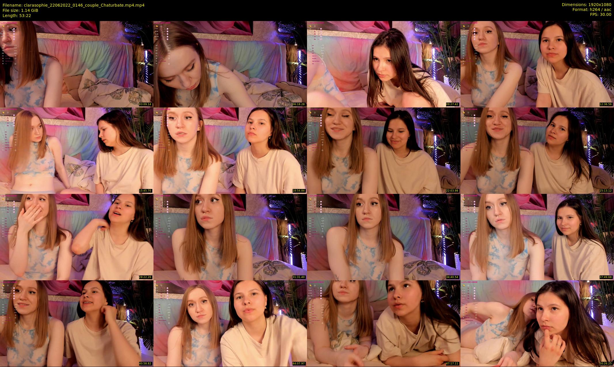clarasophie — 54 minute Chaturbate couple cam show recording, 1080p, Jun 22, 2022