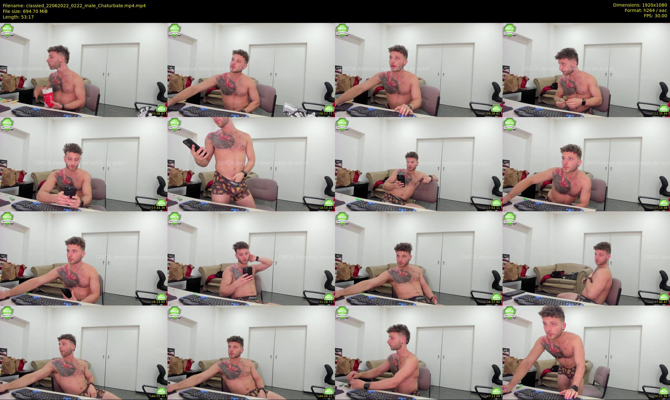 classied — 54 minute Chaturbate male cam show recording, 1080p, Jun 22, 2022