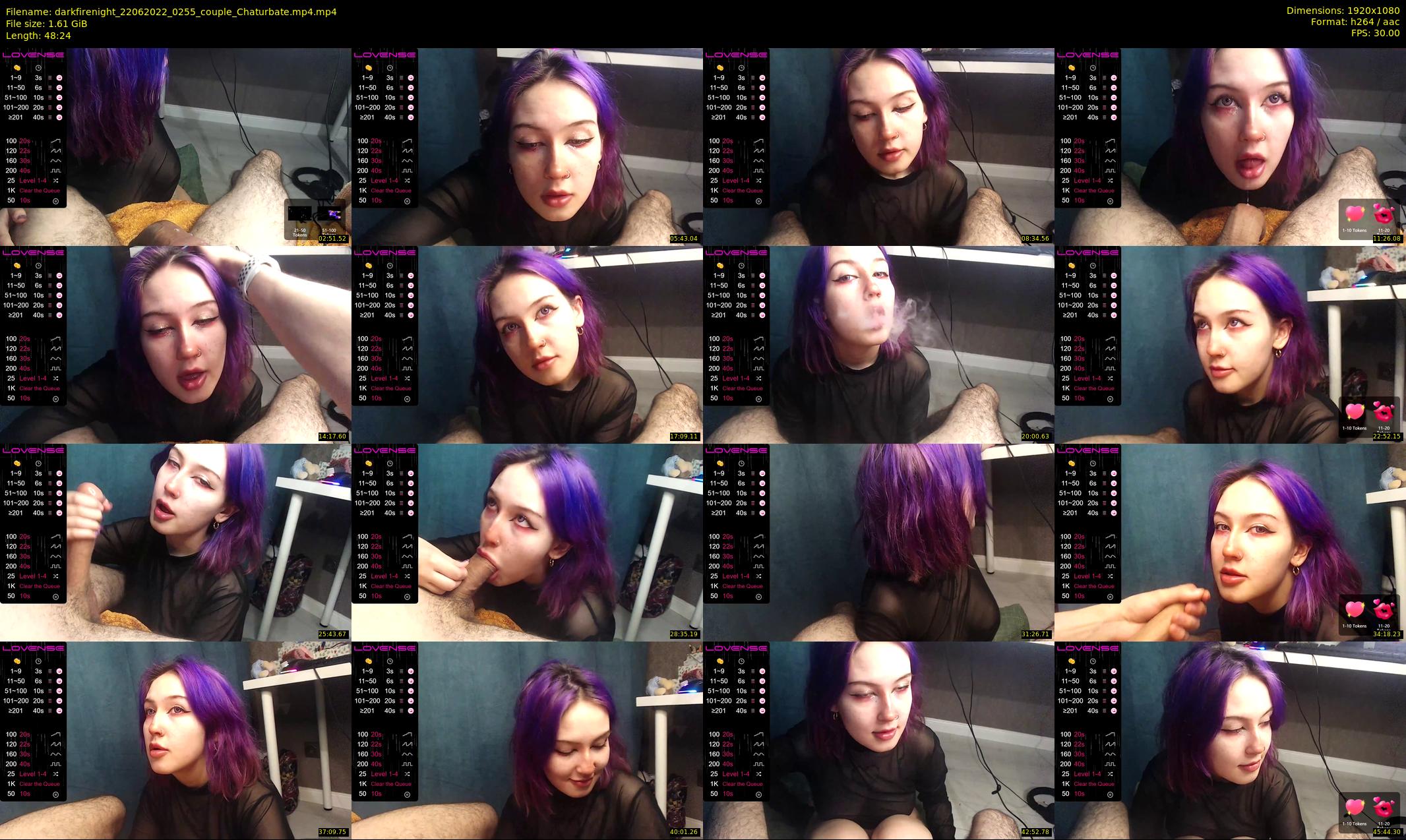 darkfirenight — 49 minute Chaturbate couple cam show recording, 1080p, Jun 22, 2022
