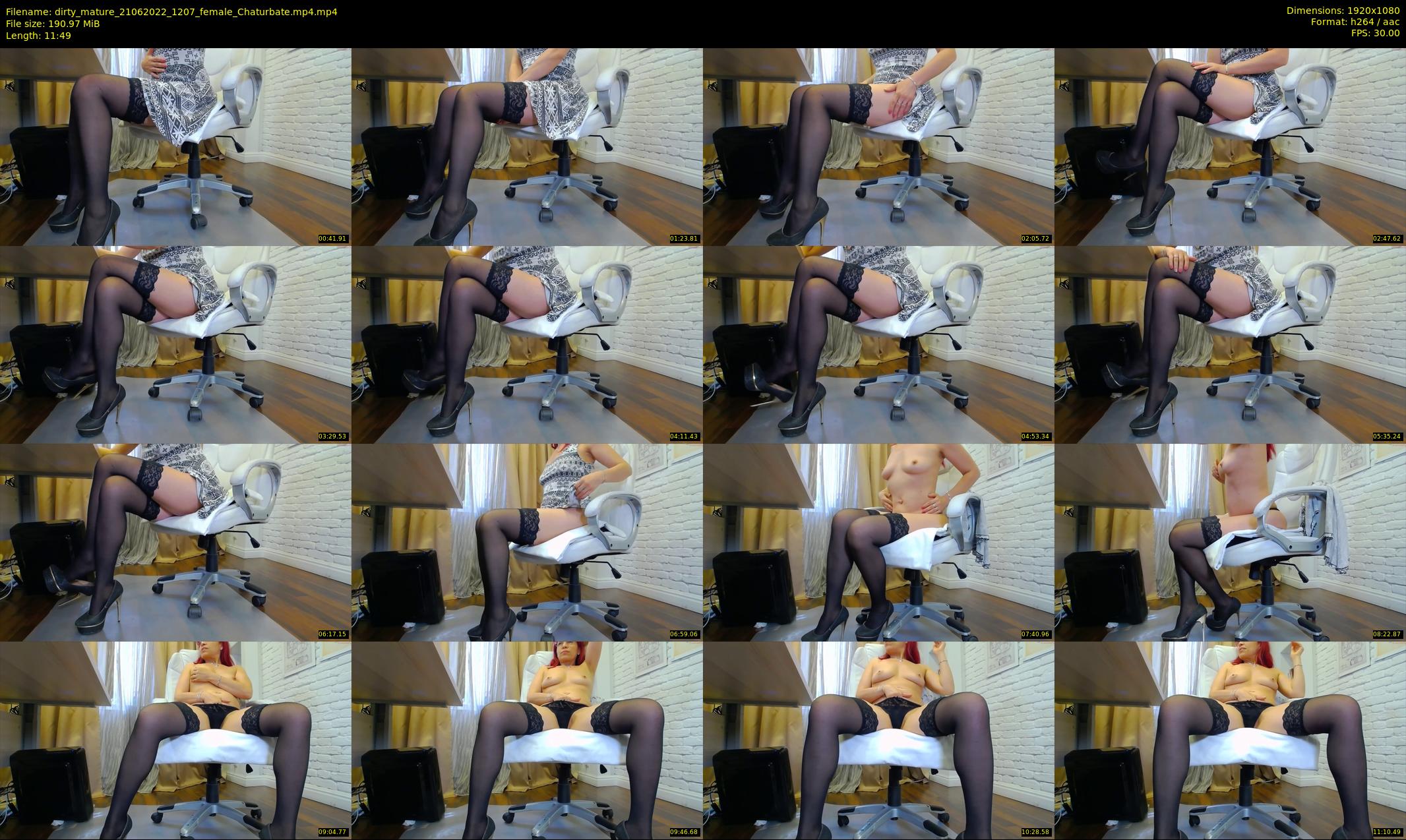dirty_mature — 12 minute Chaturbate female cam show recording, 1080p, Jun 21, 2022