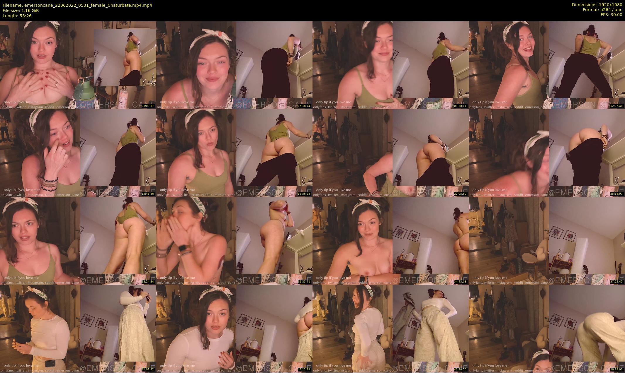 emersoncane — 54 minute Chaturbate female cam show recording, 1080p, Jun 22, 2022