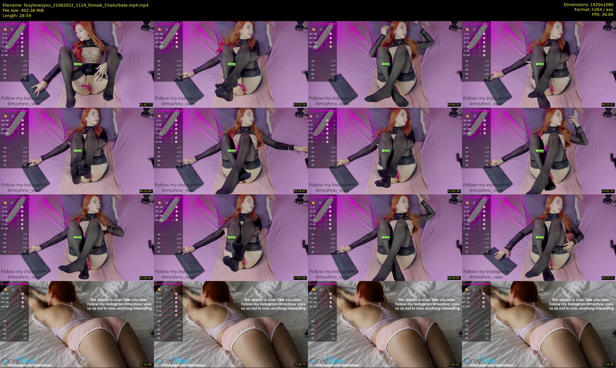 foxylovesyou — 29 minute Chaturbate female cam show recording, 1080p, Jun 21, 2022
