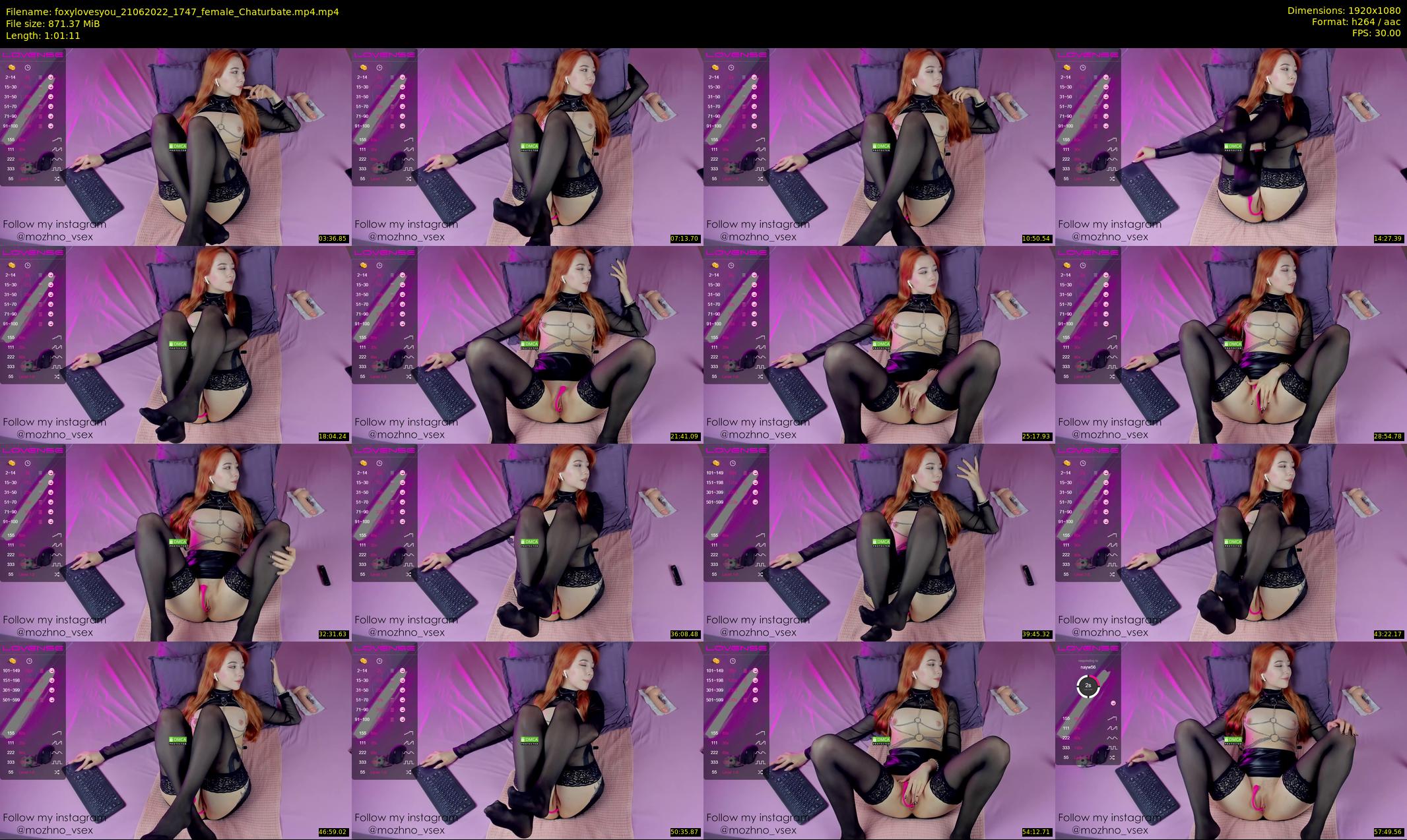 foxylovesyou — 62 minute Chaturbate female cam show recording, 1080p, Jun 21, 2022
