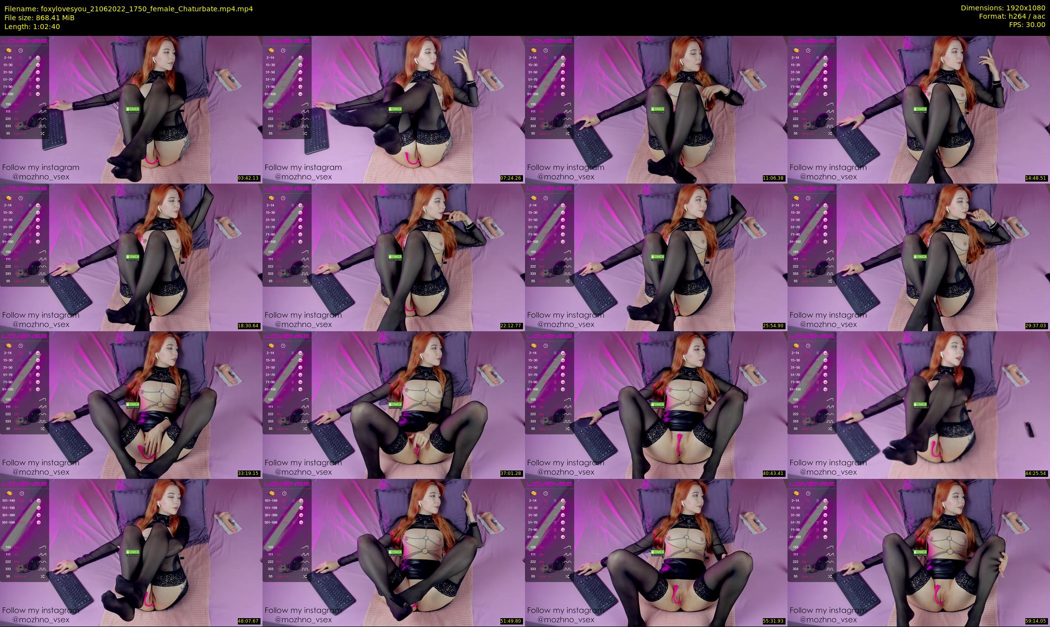 foxylovesyou — 63 minute Chaturbate female cam show recording, 1080p, Jun 21, 2022
