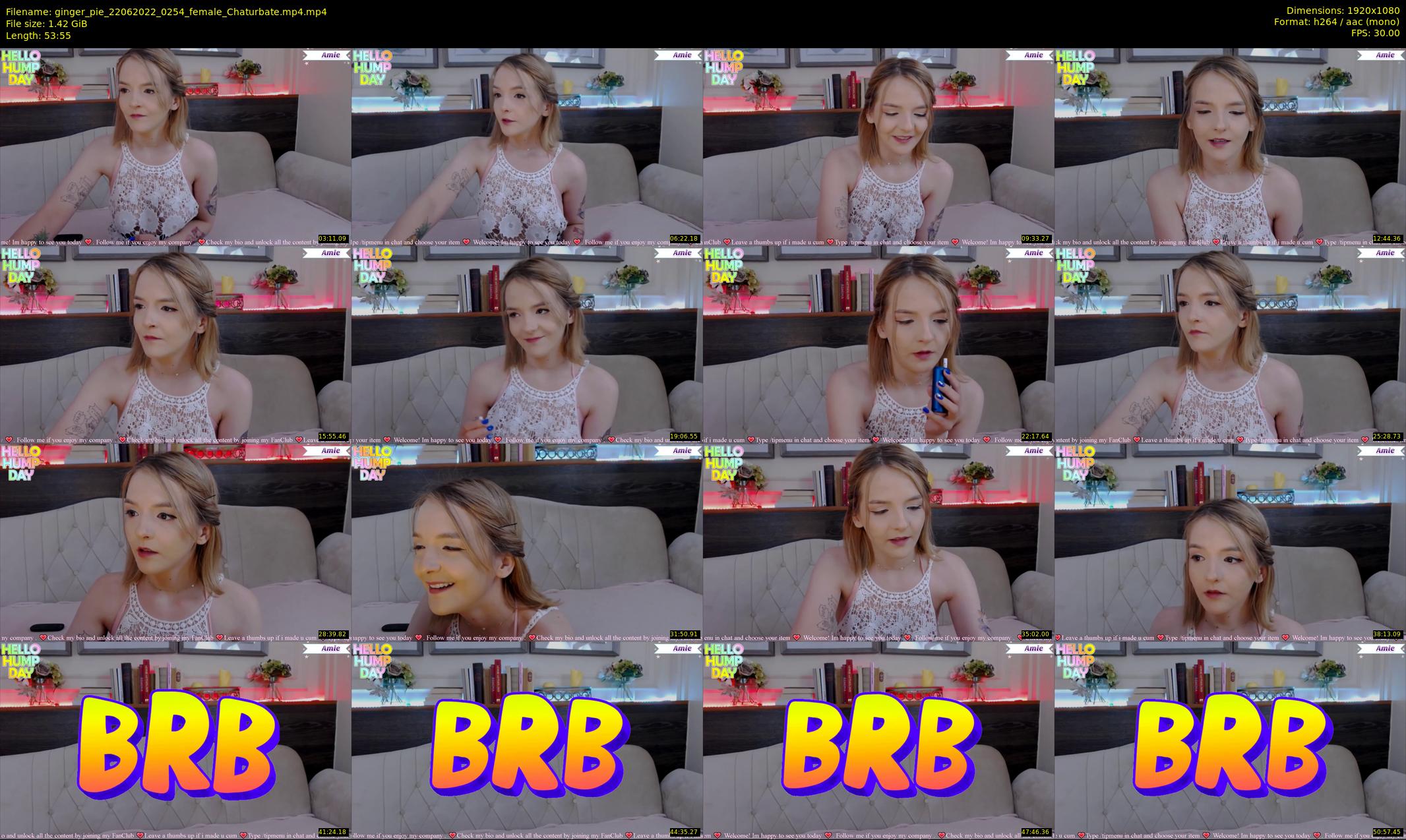 ginger_pie — 54 minute Chaturbate female cam show recording, 1080p, Jun 22, 2022
