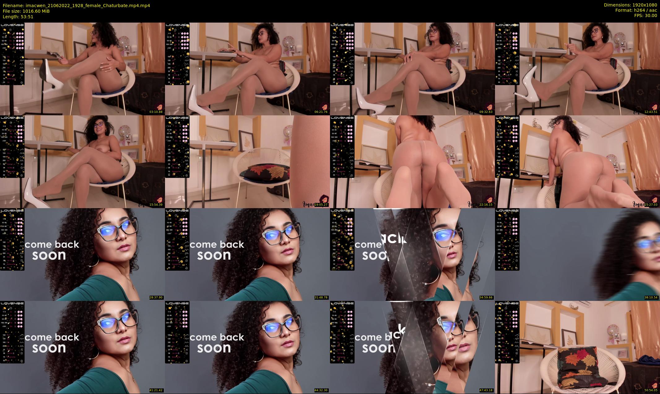 imacwen — 54 minute Chaturbate female cam show recording, 1080p, Jun 21, 2022