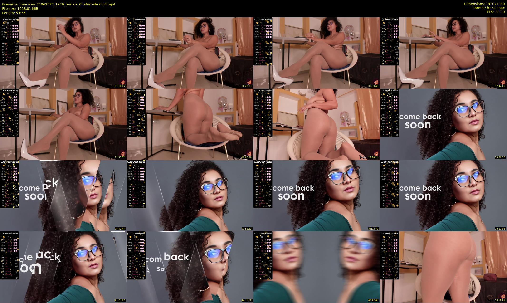 imacwen — 54 minute Chaturbate female cam show recording, 1080p, Jun 21, 2022