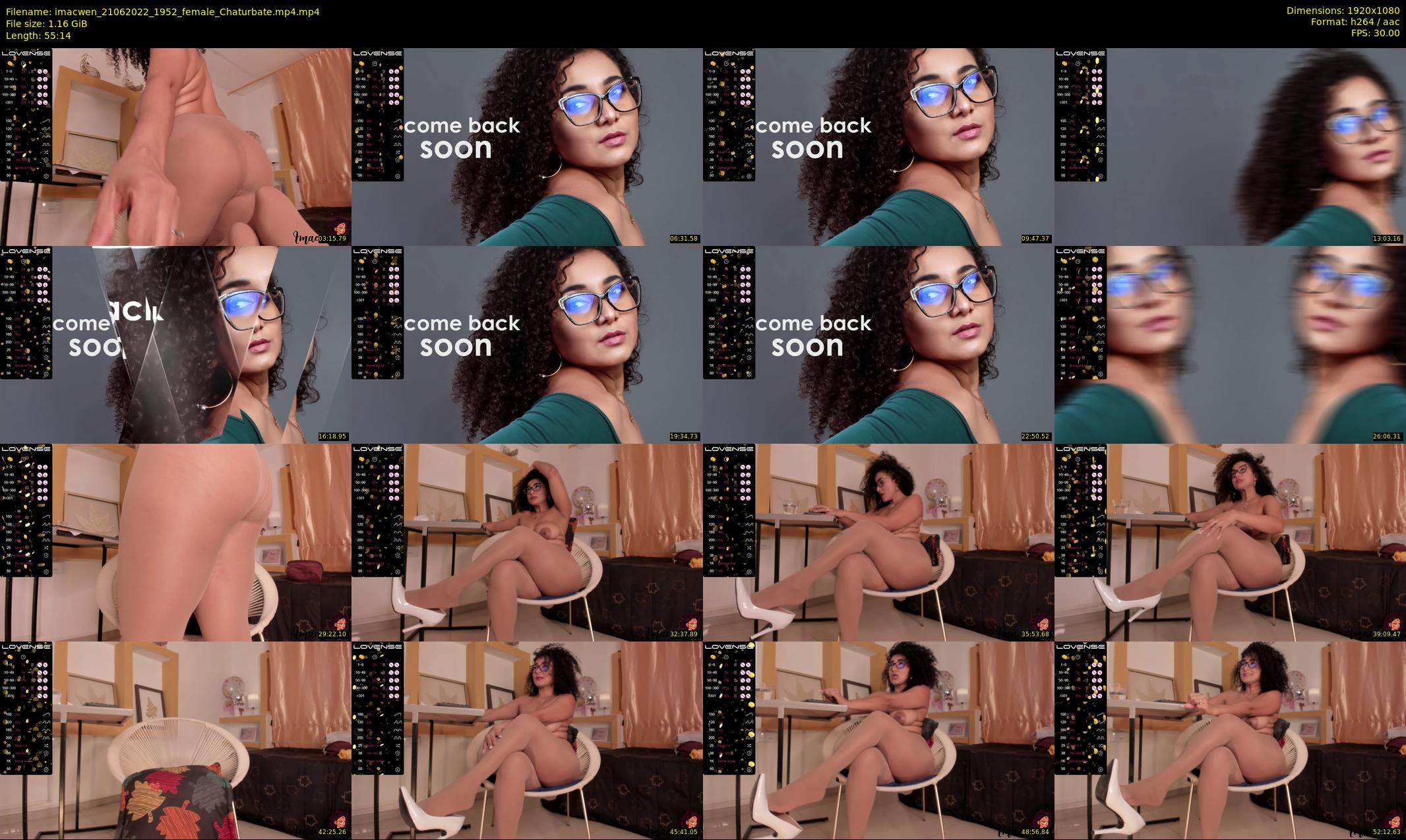 imacwen — 56 minute Chaturbate female cam show recording, 1080p, Jun 21, 2022