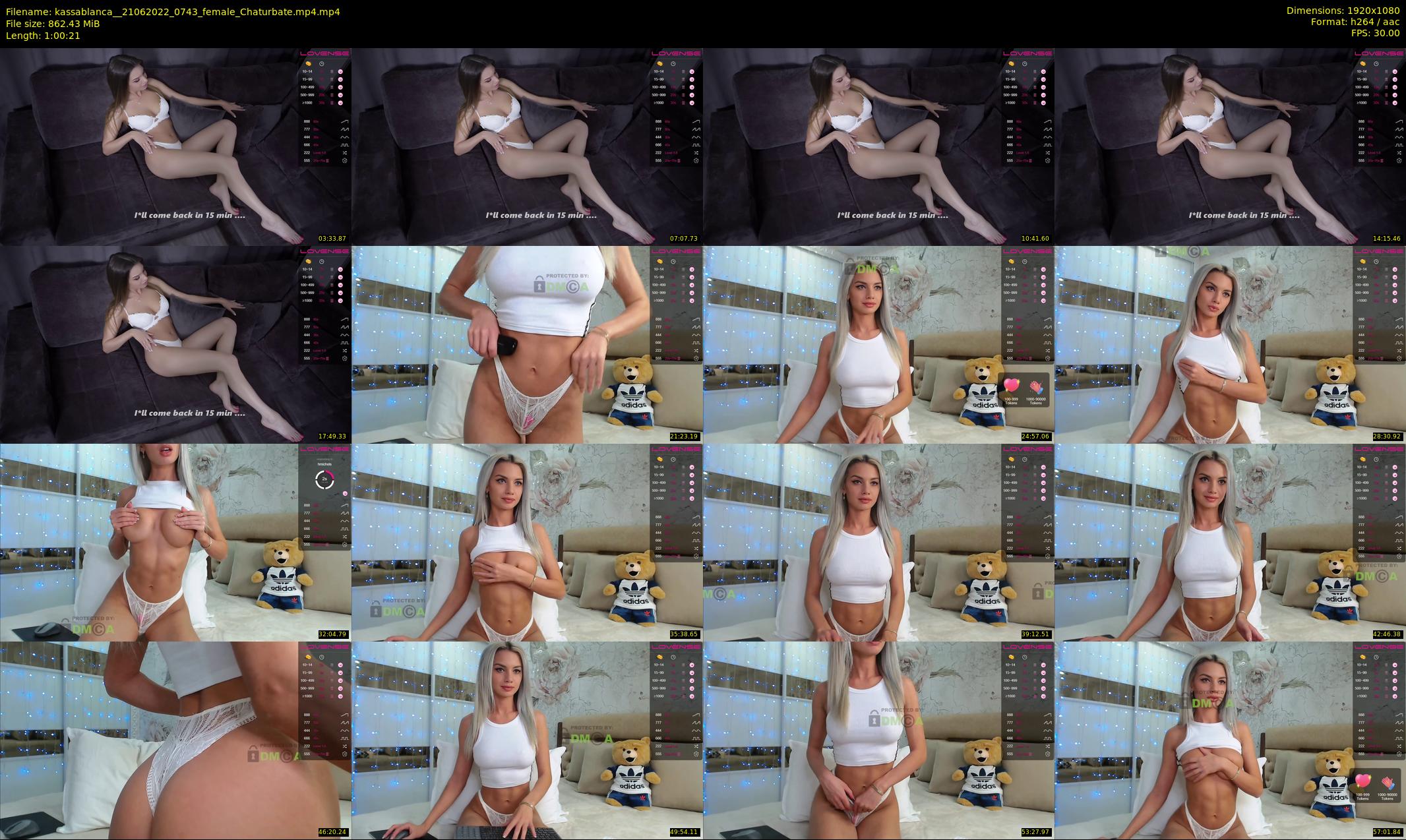 kassablanca_ — 61 minute Chaturbate female cam show recording, 1080p, Jun 21, 2022